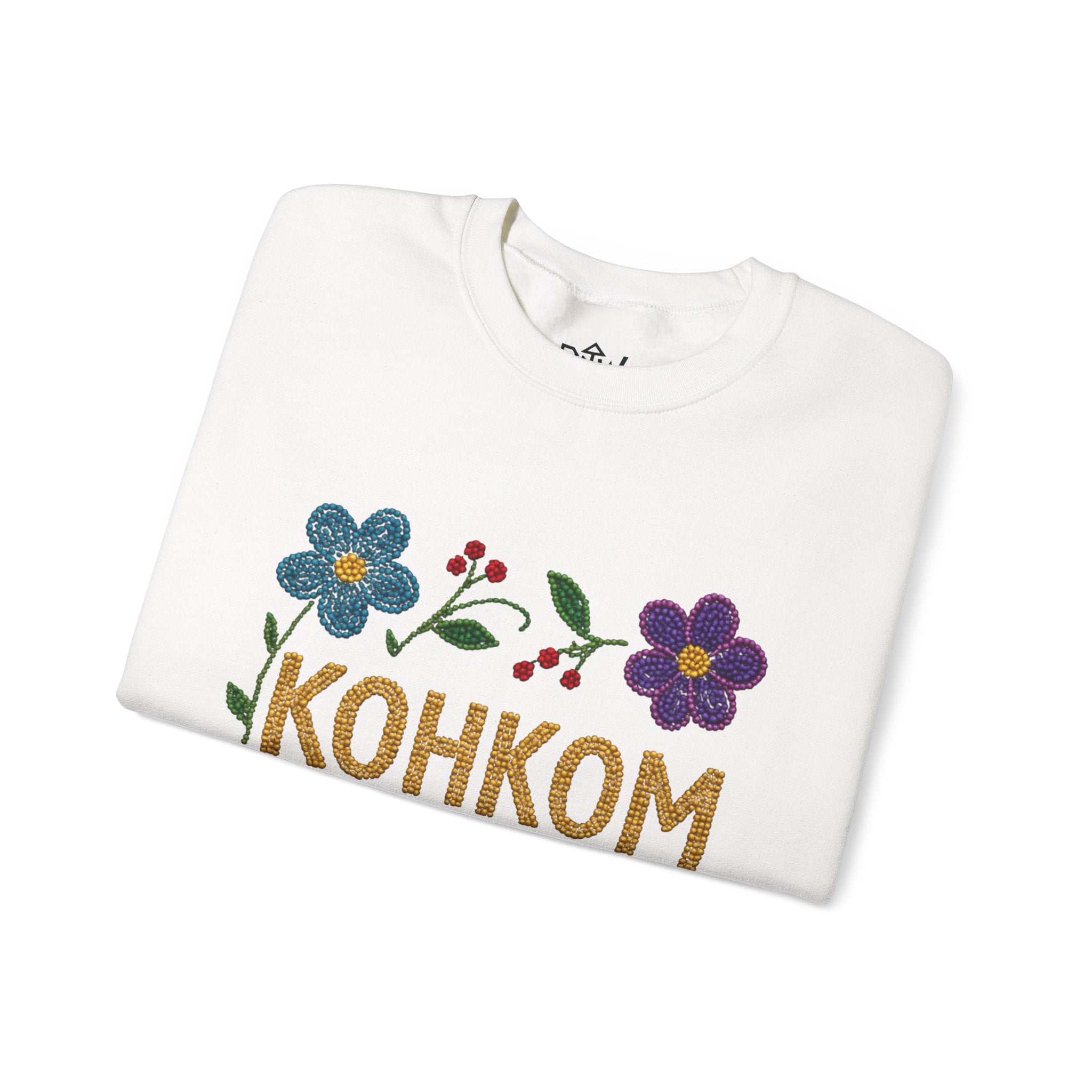 Kohkom Floral Crewneck Sweatshirt — Mother’s Day Indigenous-Inspired Sweatshirt