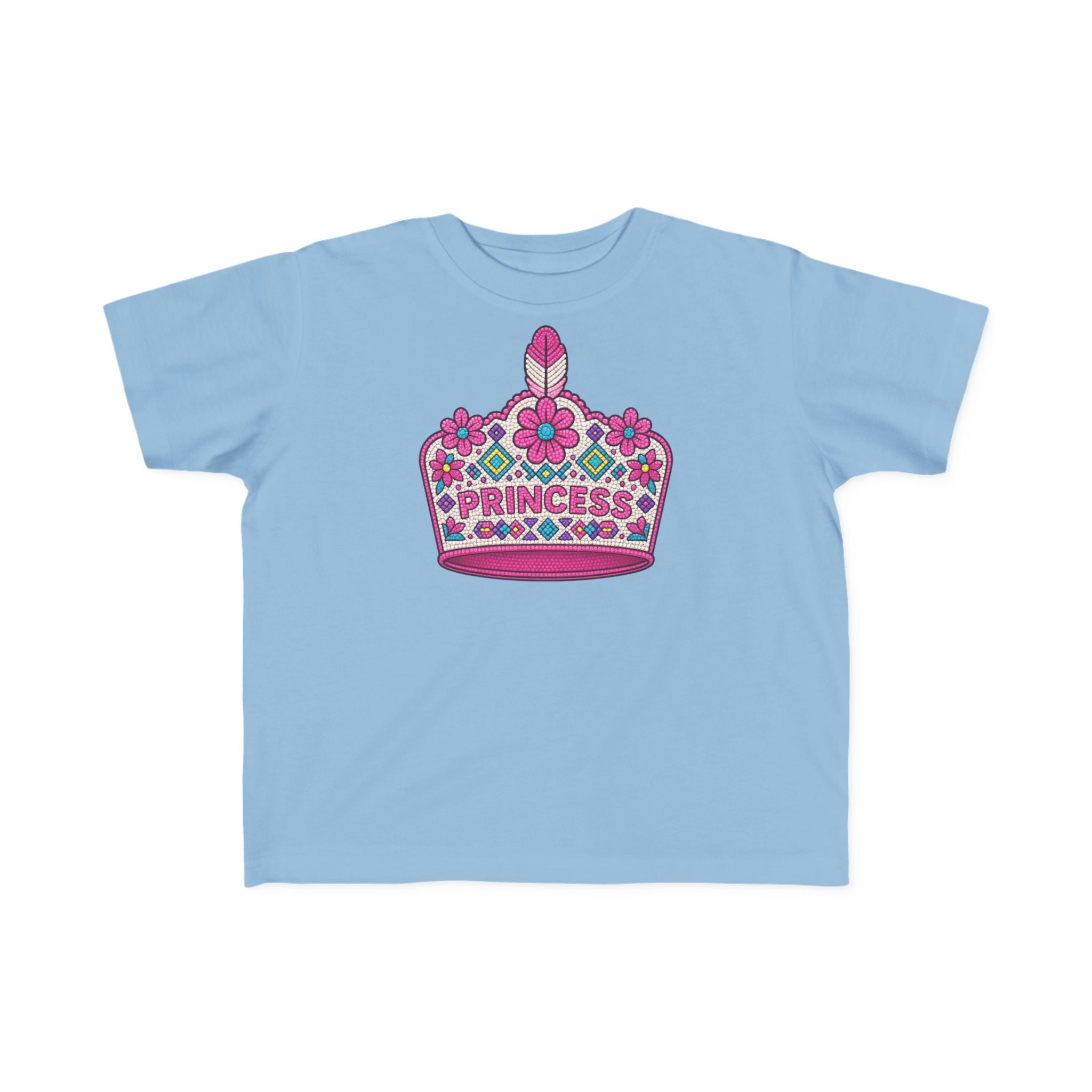 Toddler Princess Crown Tee — Pink 'Princess' Graphic Kids Shirt