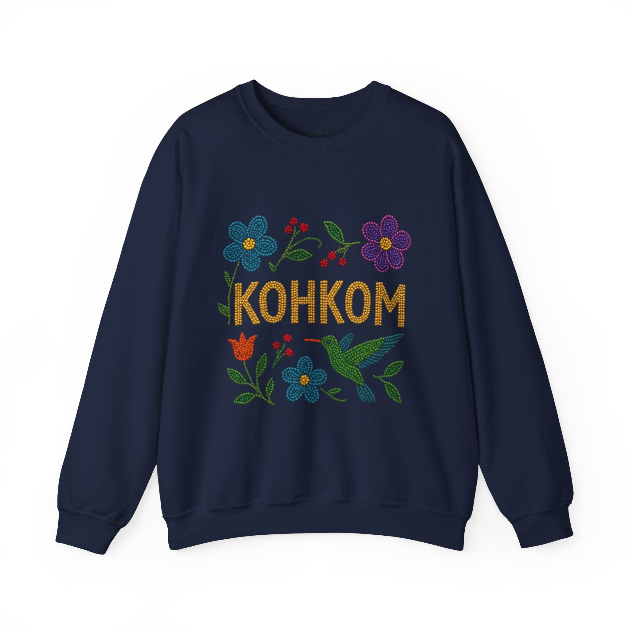 Kohkom Floral Crewneck Sweatshirt — Mother’s Day Indigenous-Inspired Sweatshirt