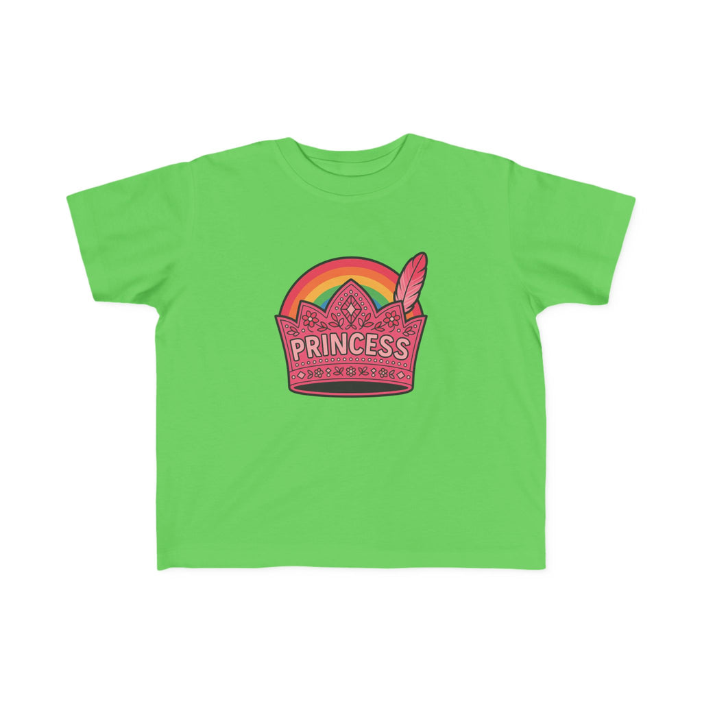 Princess Crown Toddler Tee — Colorful Rainbow Kids Shirt