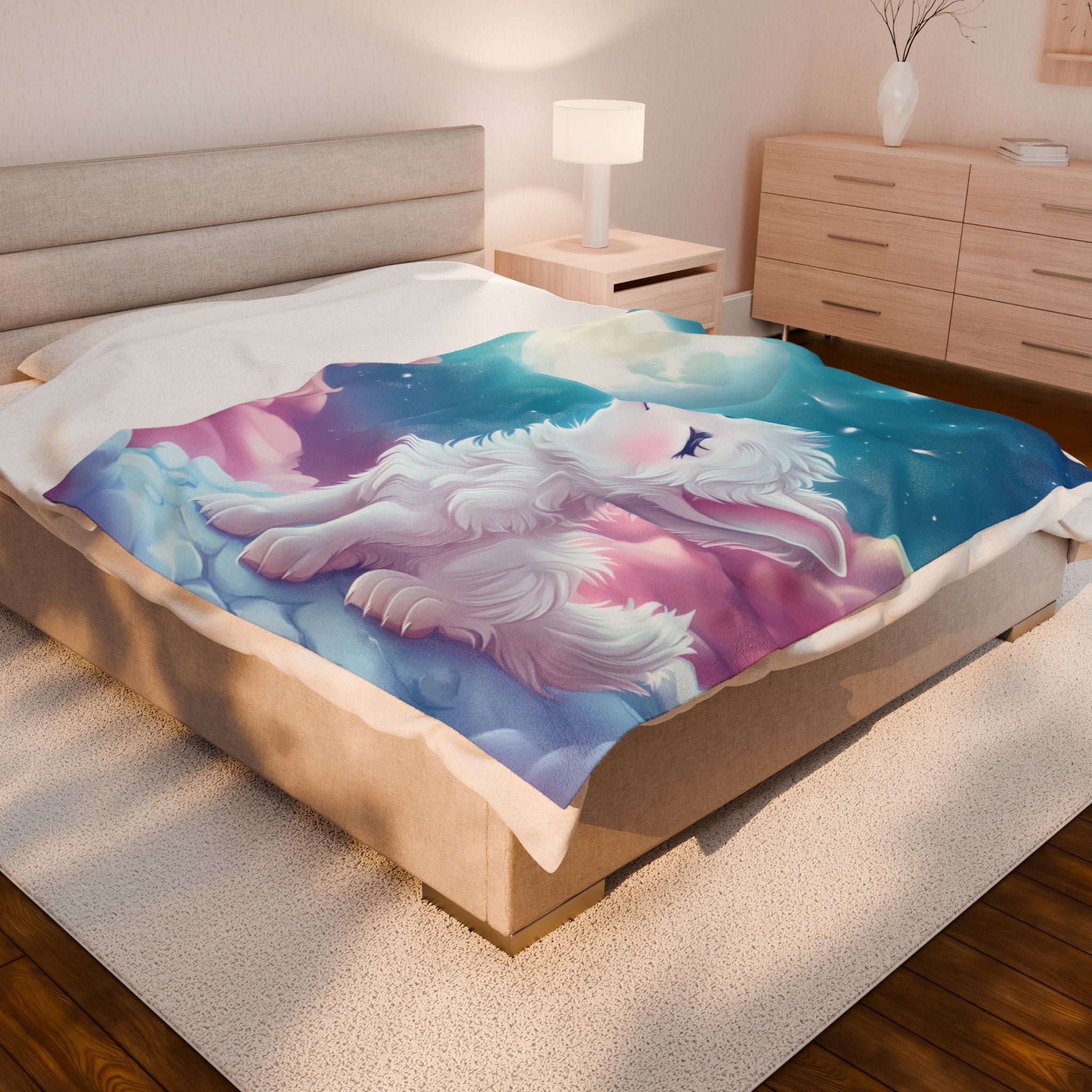 Cute White Wolf - Indigenous Designer Creation