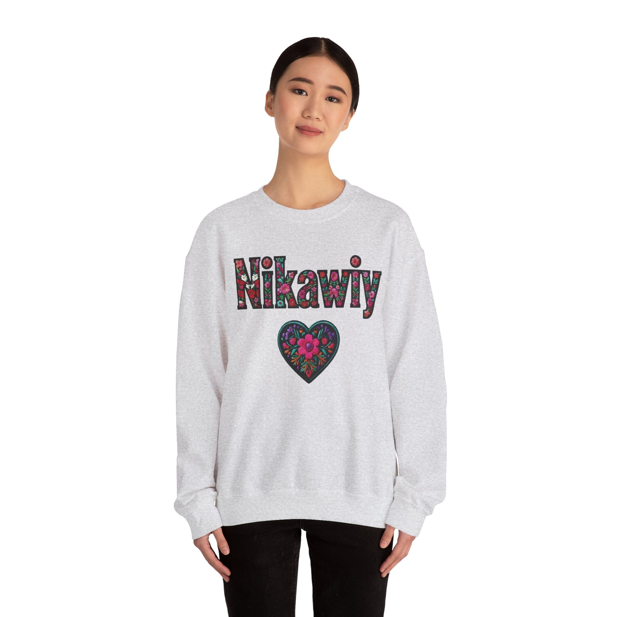 Nikawiy Floral Heart Sweatshirt