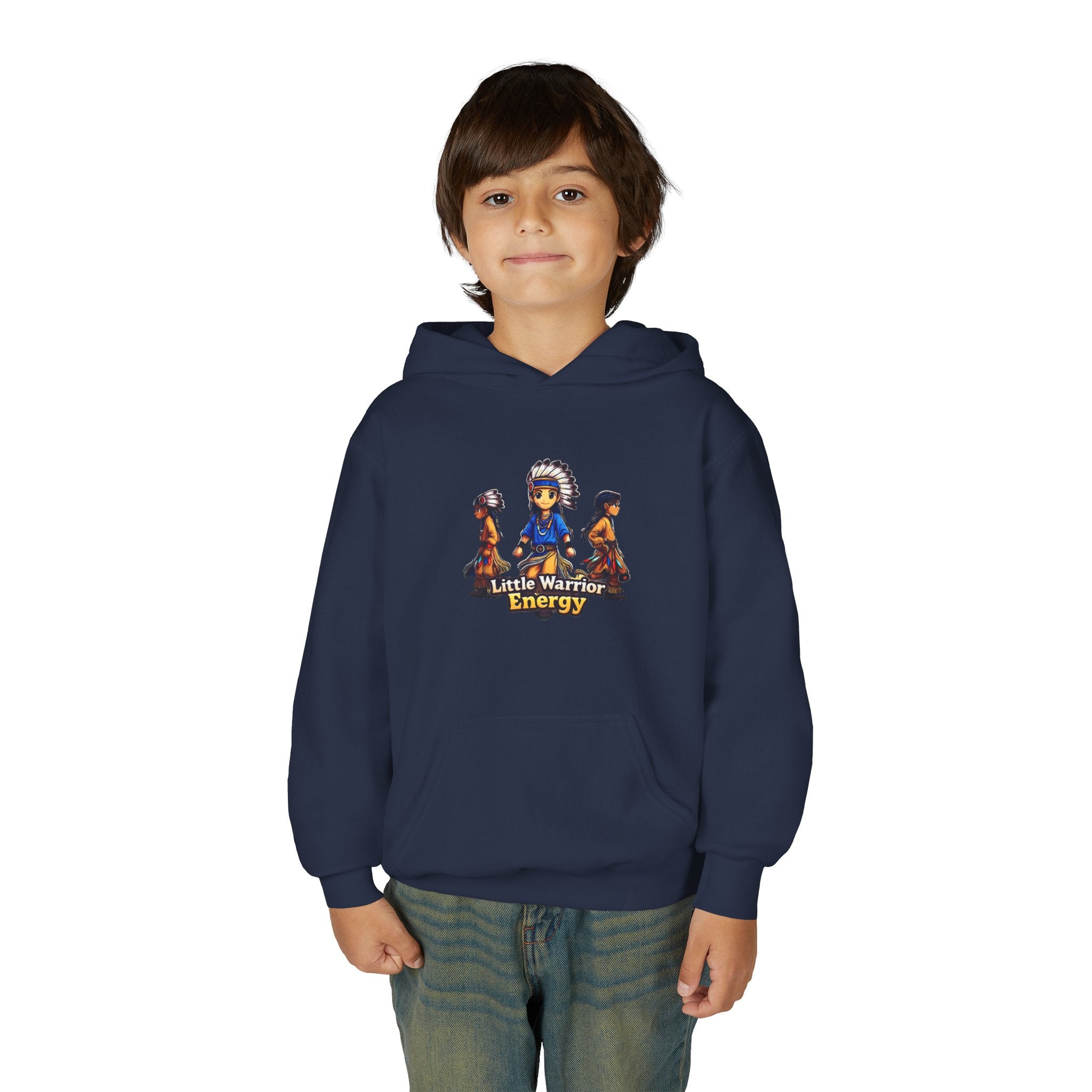 Youth Hoodie — Little Warriors Energy Graphic Pullover