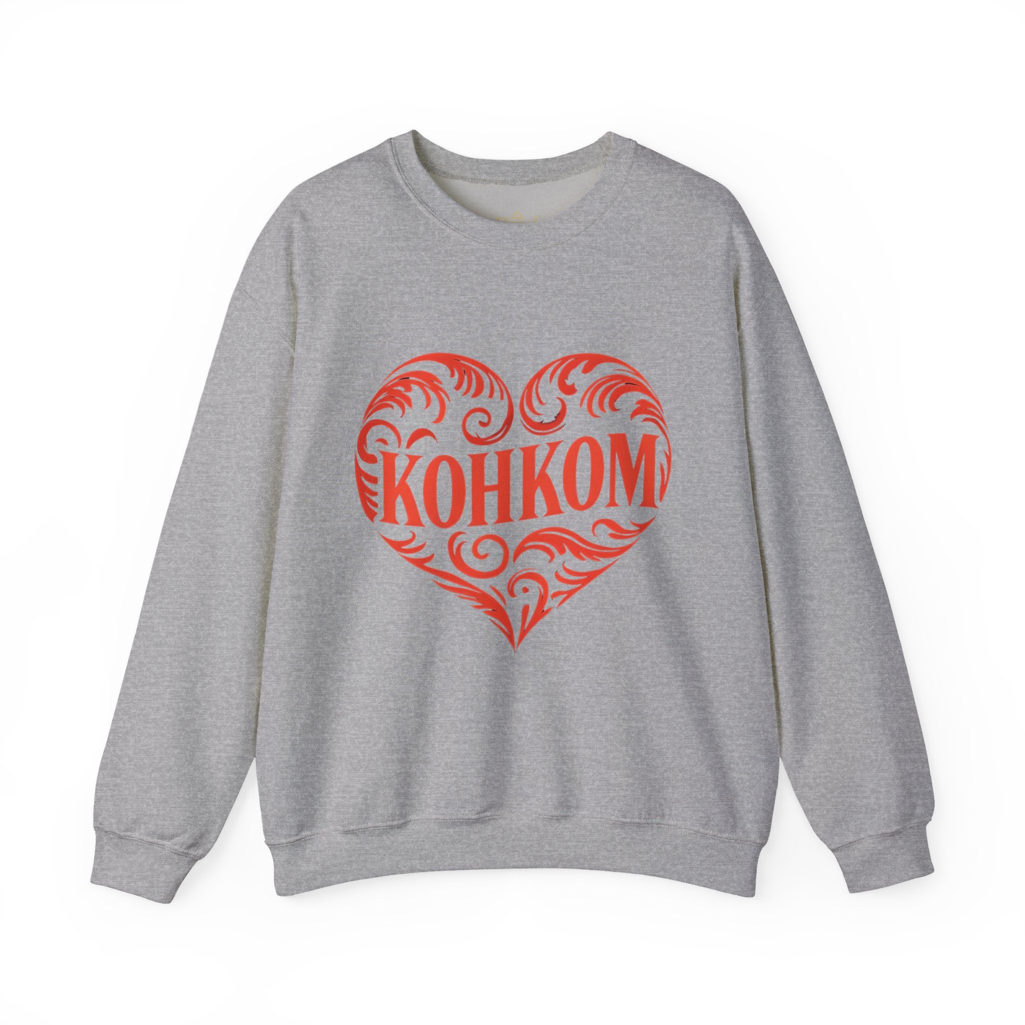 KOHKOM Heart Crewneck Sweatshirt — Floral Tribal Grandma Gift