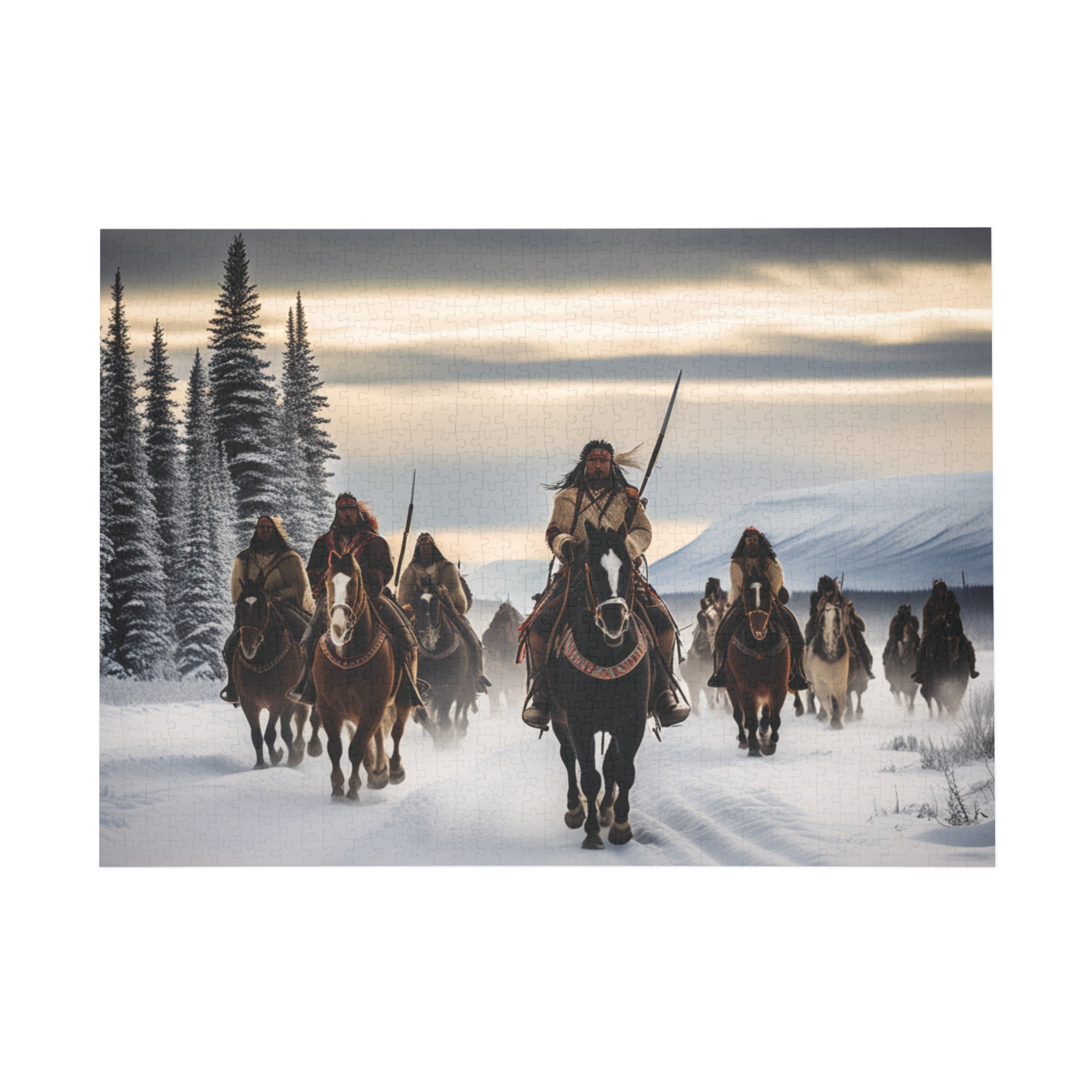 Indigenous Warriors on Horseback  Puzzle