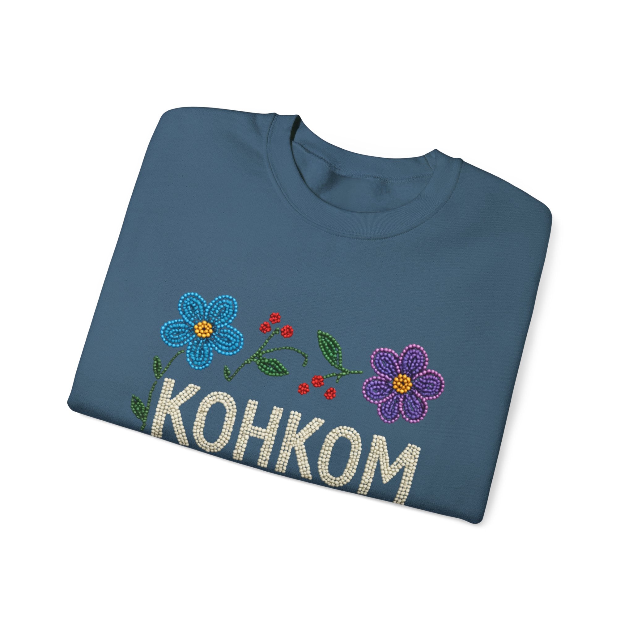 Hummingbird and Floral Kohkom Sweatshirt