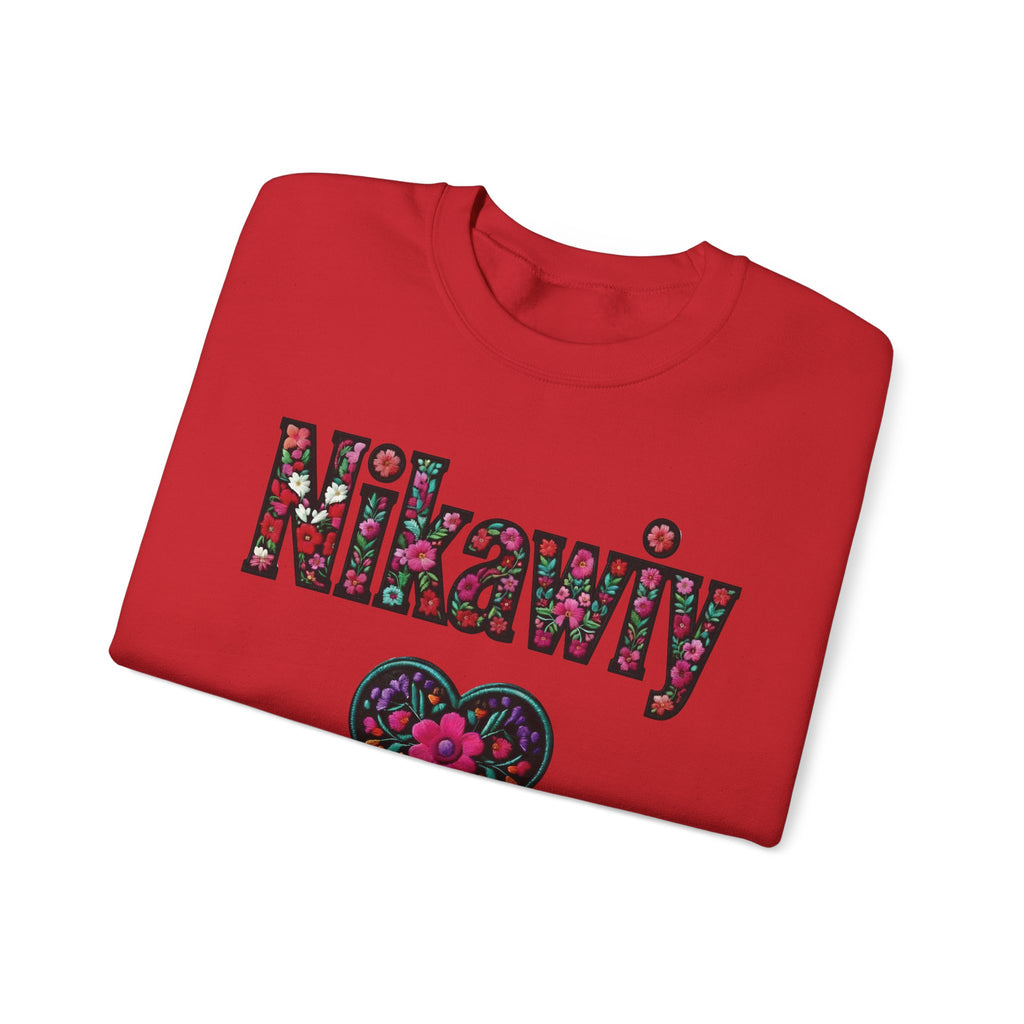Nikawiy Floral Heart Sweatshirt