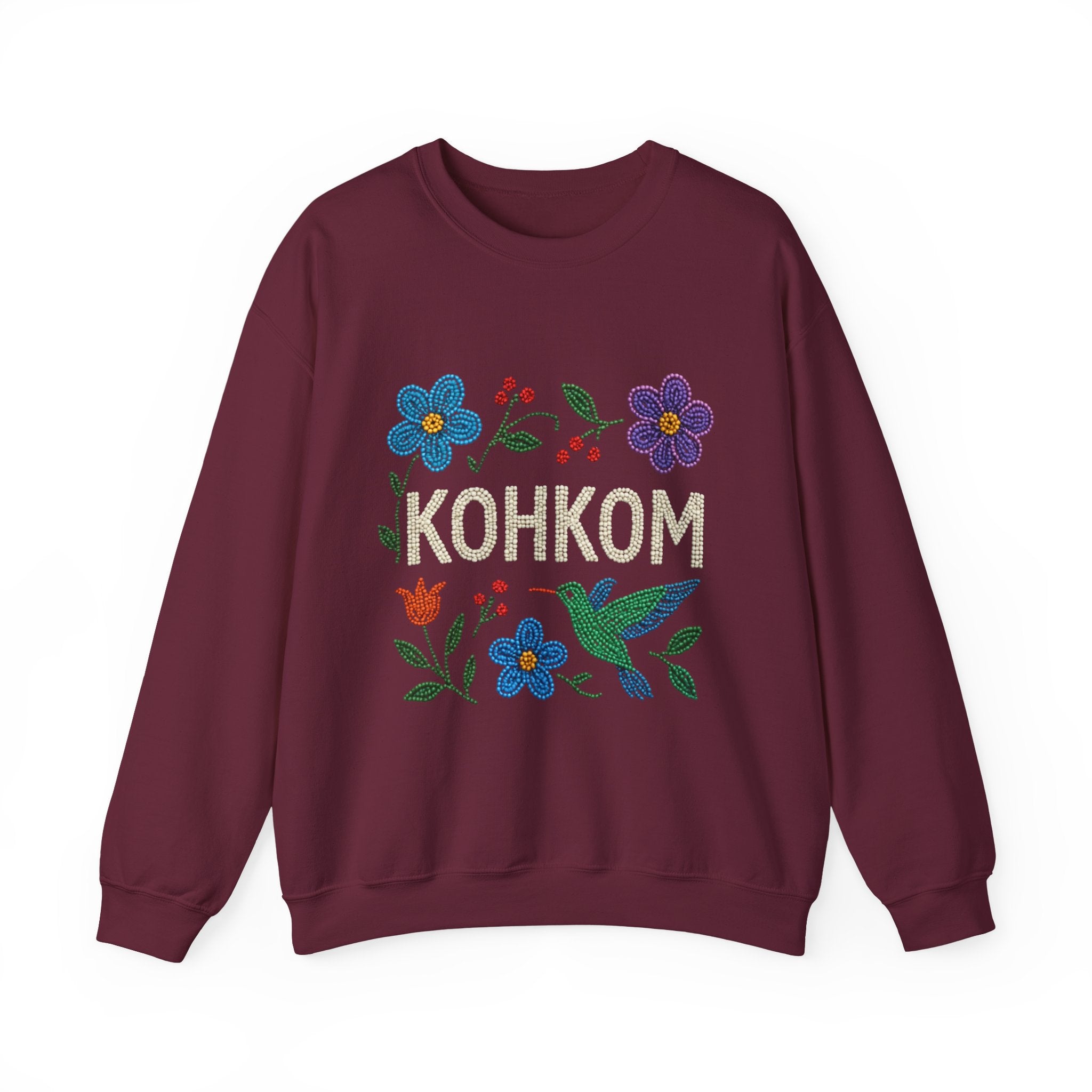 Hummingbird and Floral Kohkom Sweatshirt