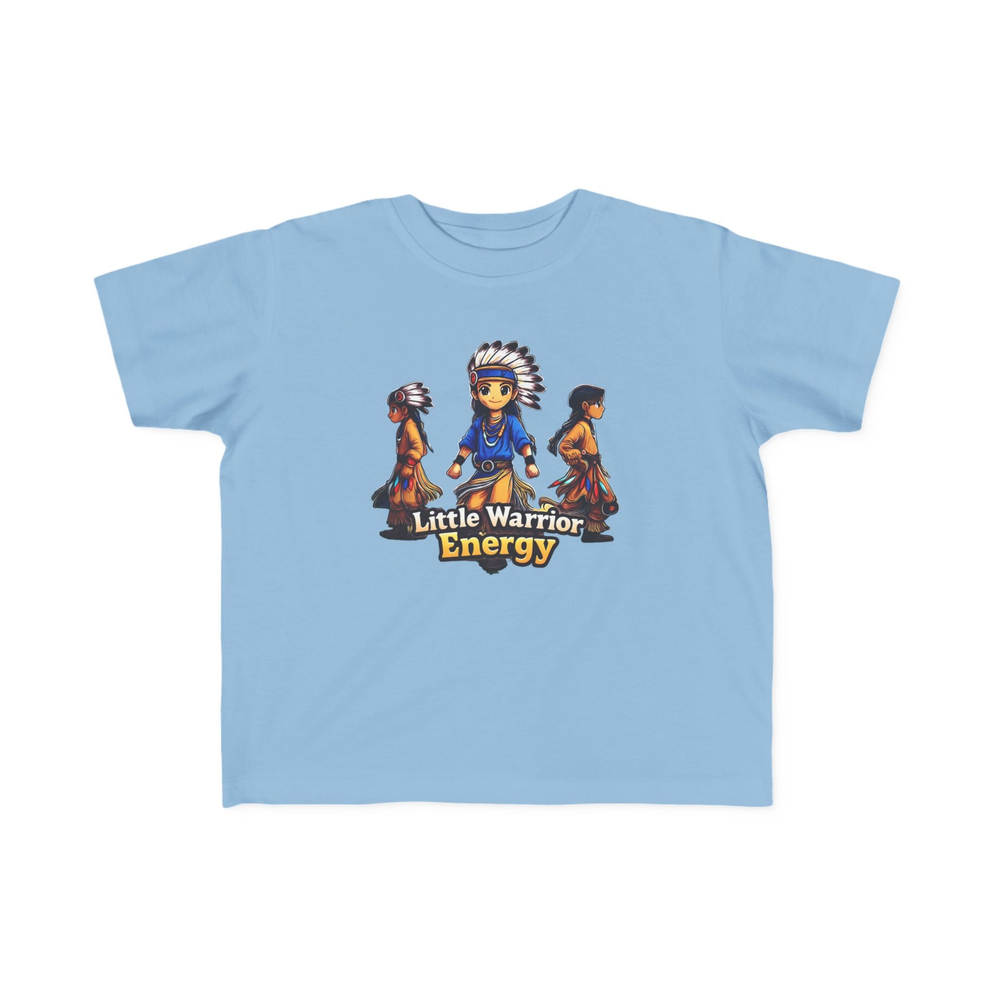 Toddler Tee — "Little Warrior Energy" Native Kids Graphic Shirt