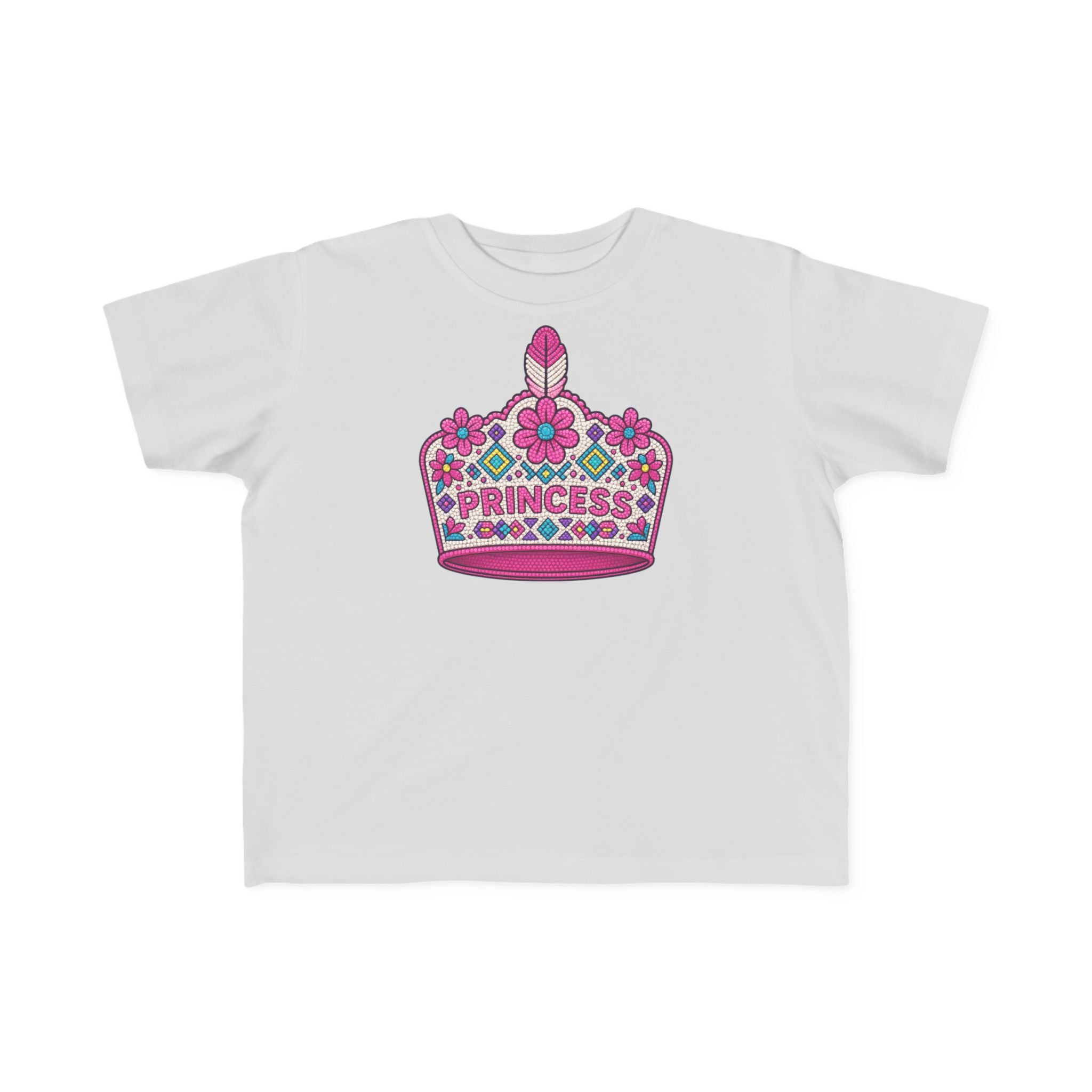 Toddler Princess Crown Tee — Pink 'Princess' Graphic Kids Shirt