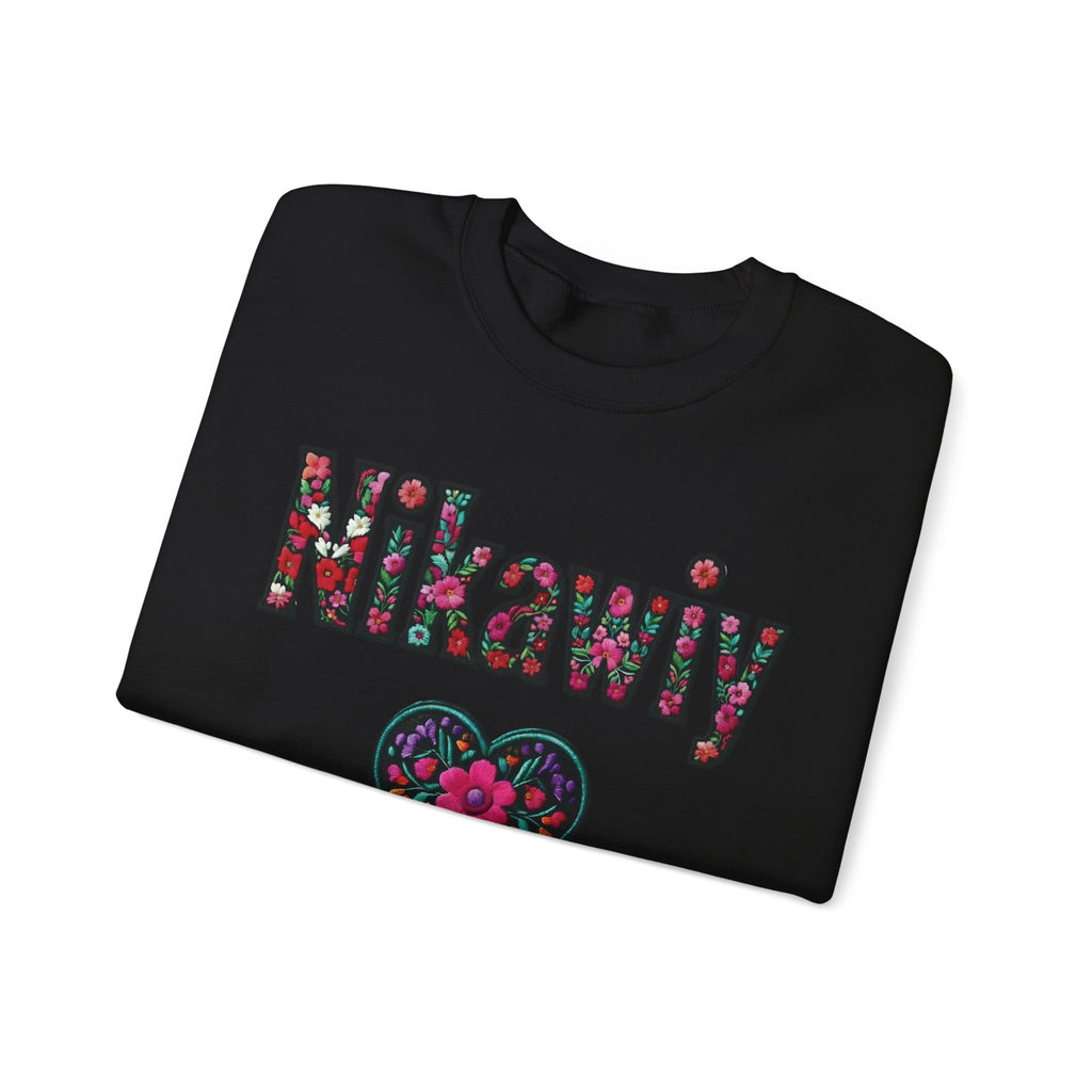 Nikawiy Floral Heart Sweatshirt