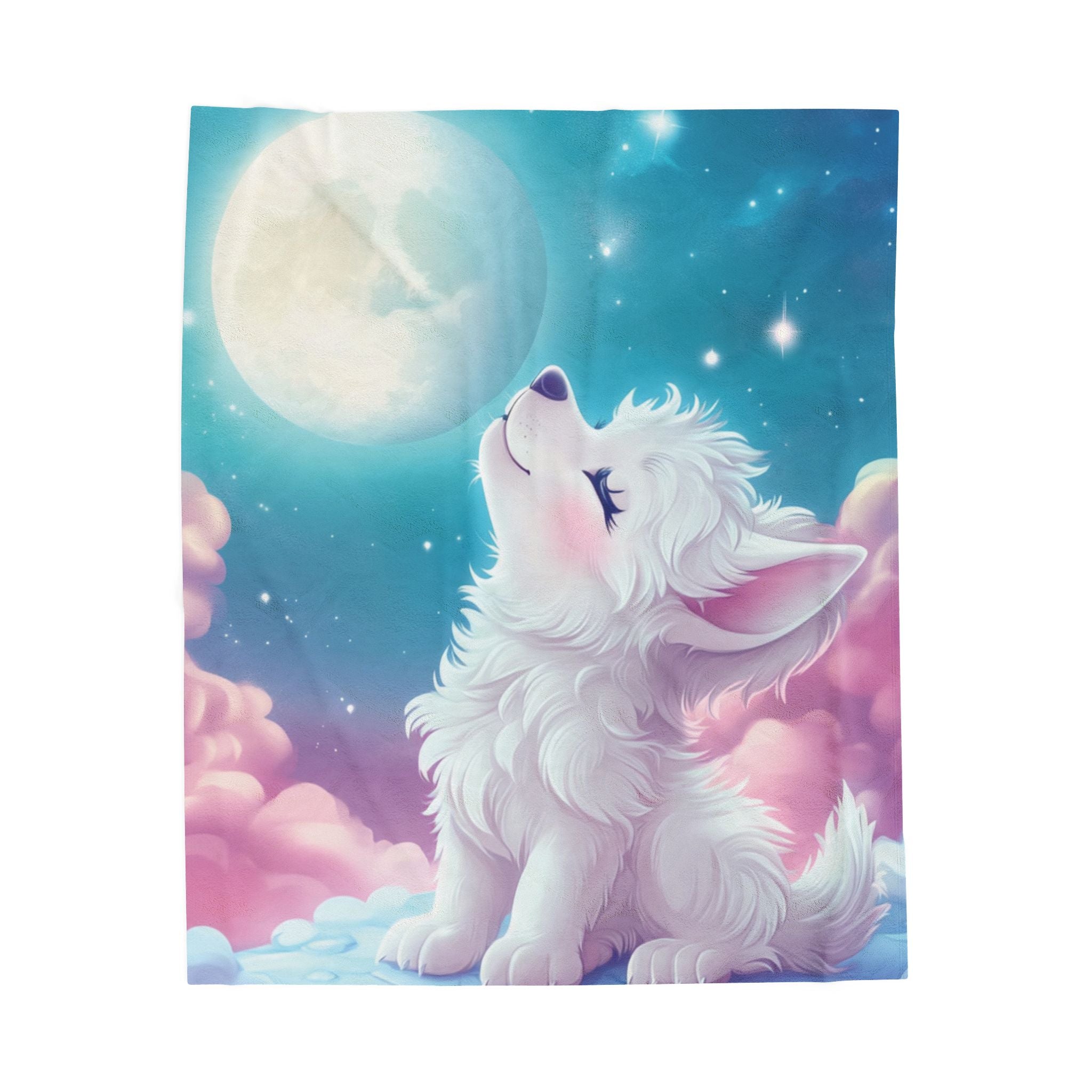 Cute White Wolf - Indigenous Designer Creation