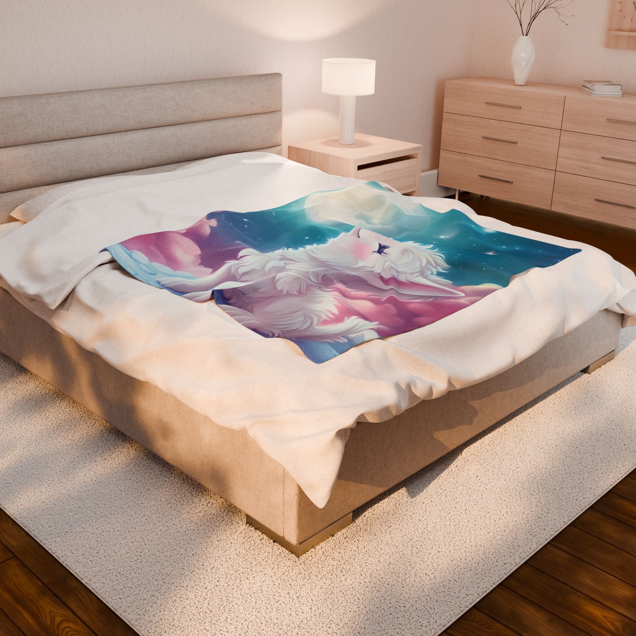 Cute White Wolf - Indigenous Designer Creation