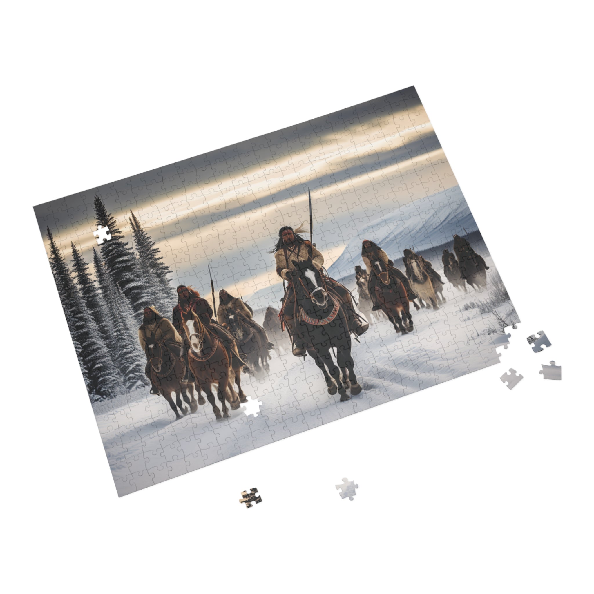 Indigenous Warriors on Horseback  Puzzle
