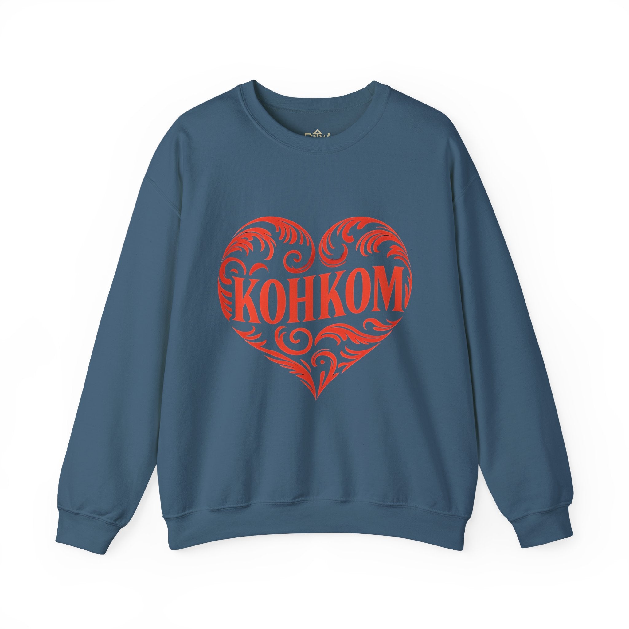 KOHKOM Heart Crewneck Sweatshirt — Floral Tribal Grandma Gift