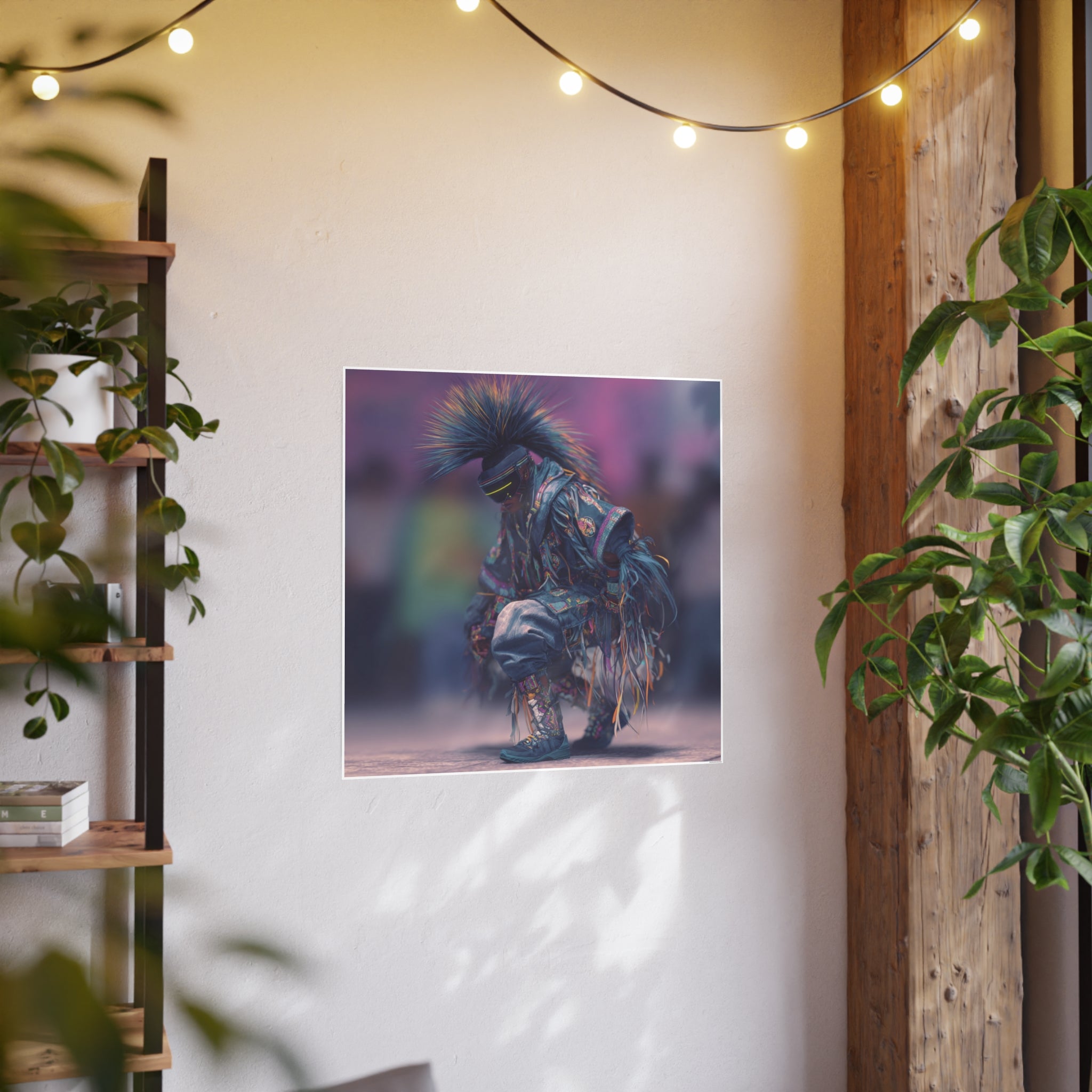Pow Wow Dancer Photo Art Poster — Vibrant Native Dance Portrait