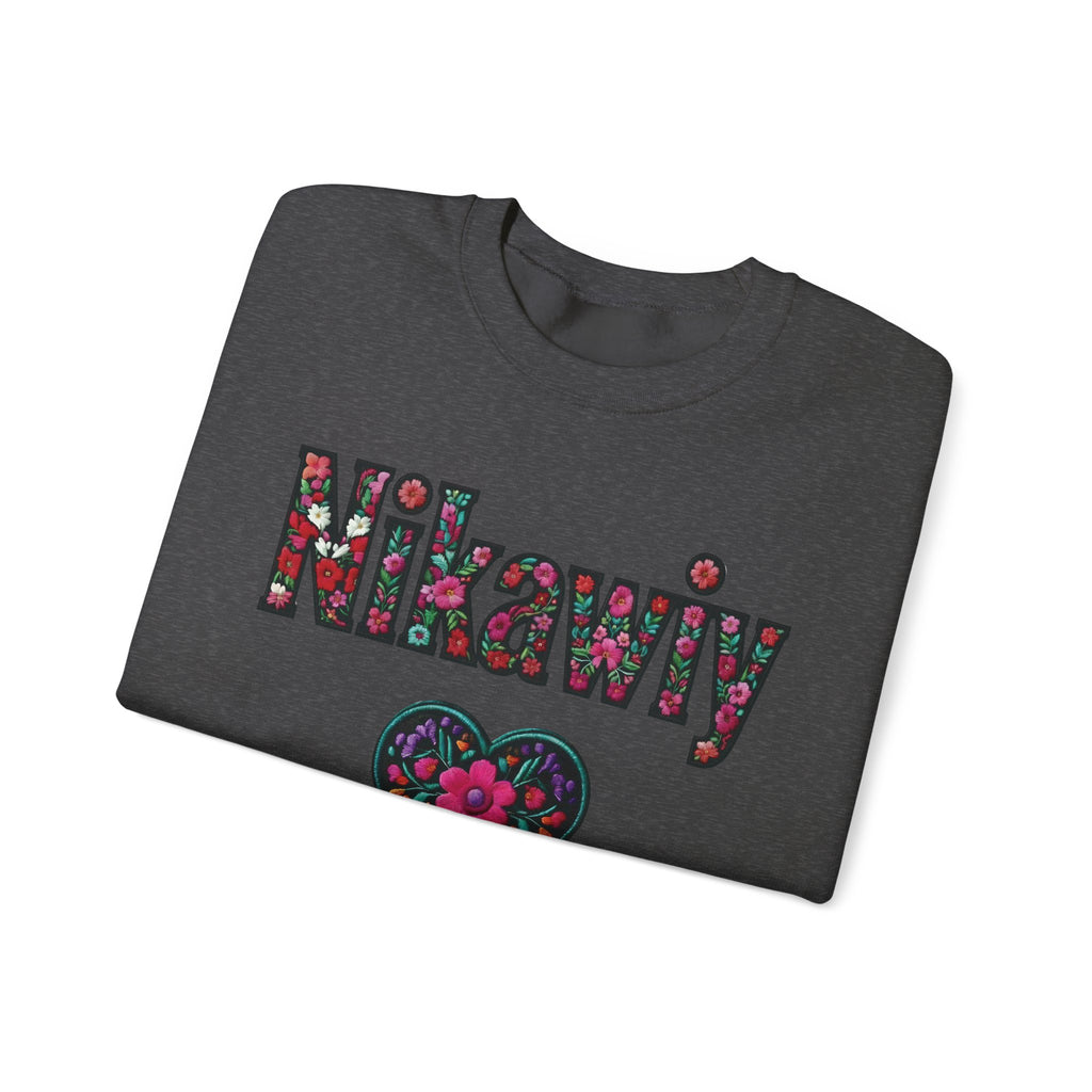 Nikawiy Floral Heart Sweatshirt