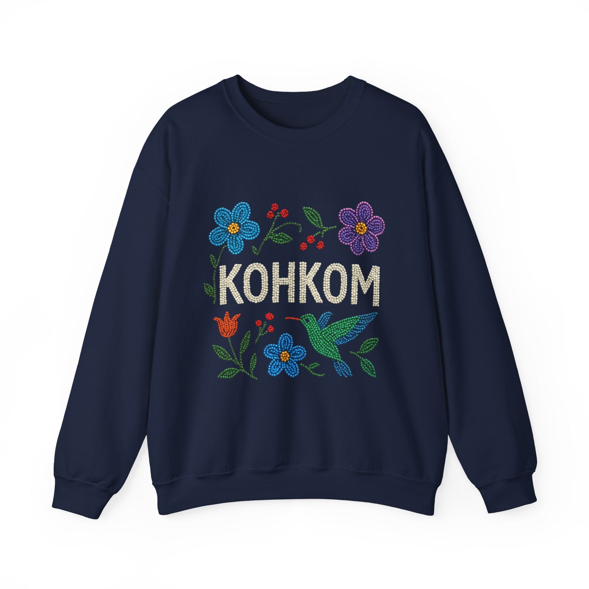 Hummingbird and Floral Kohkom Sweatshirt