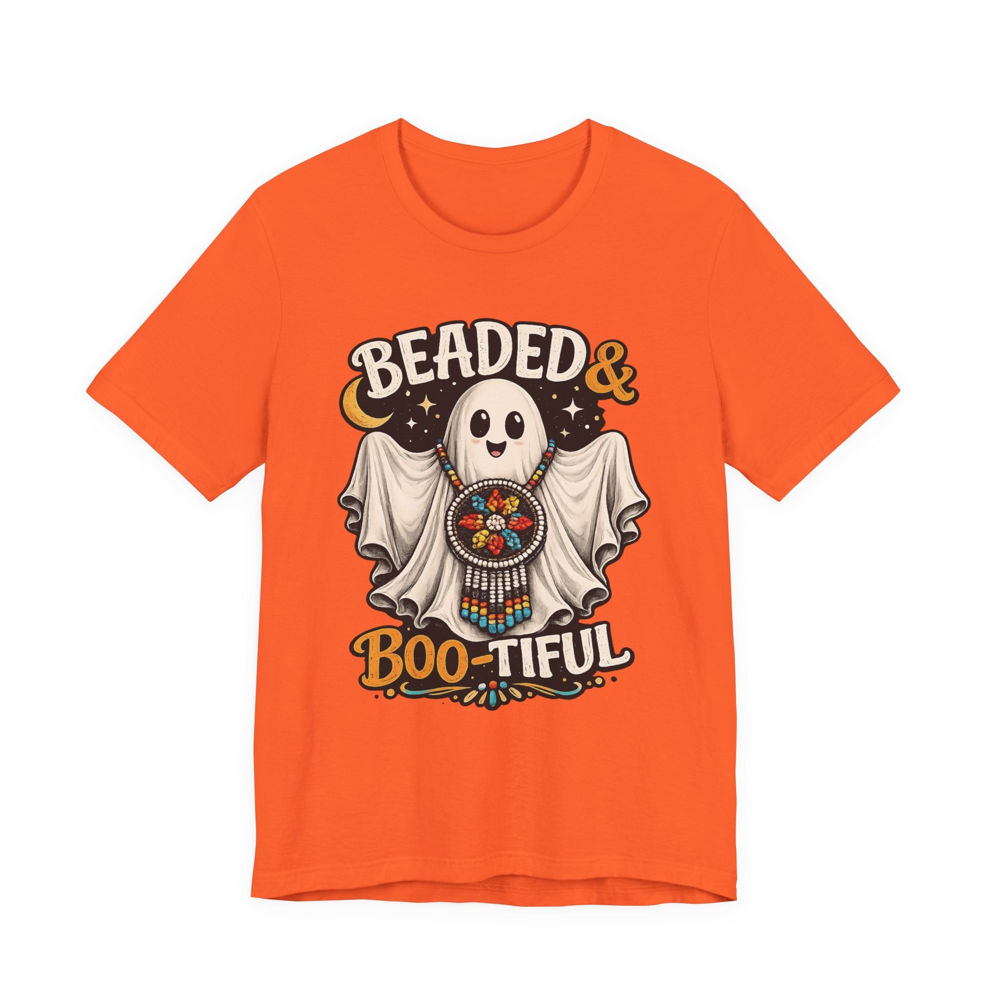 Beaded & Boo-tiful Ghost Tee — Halloween Costume Beadwork T‑Shirt