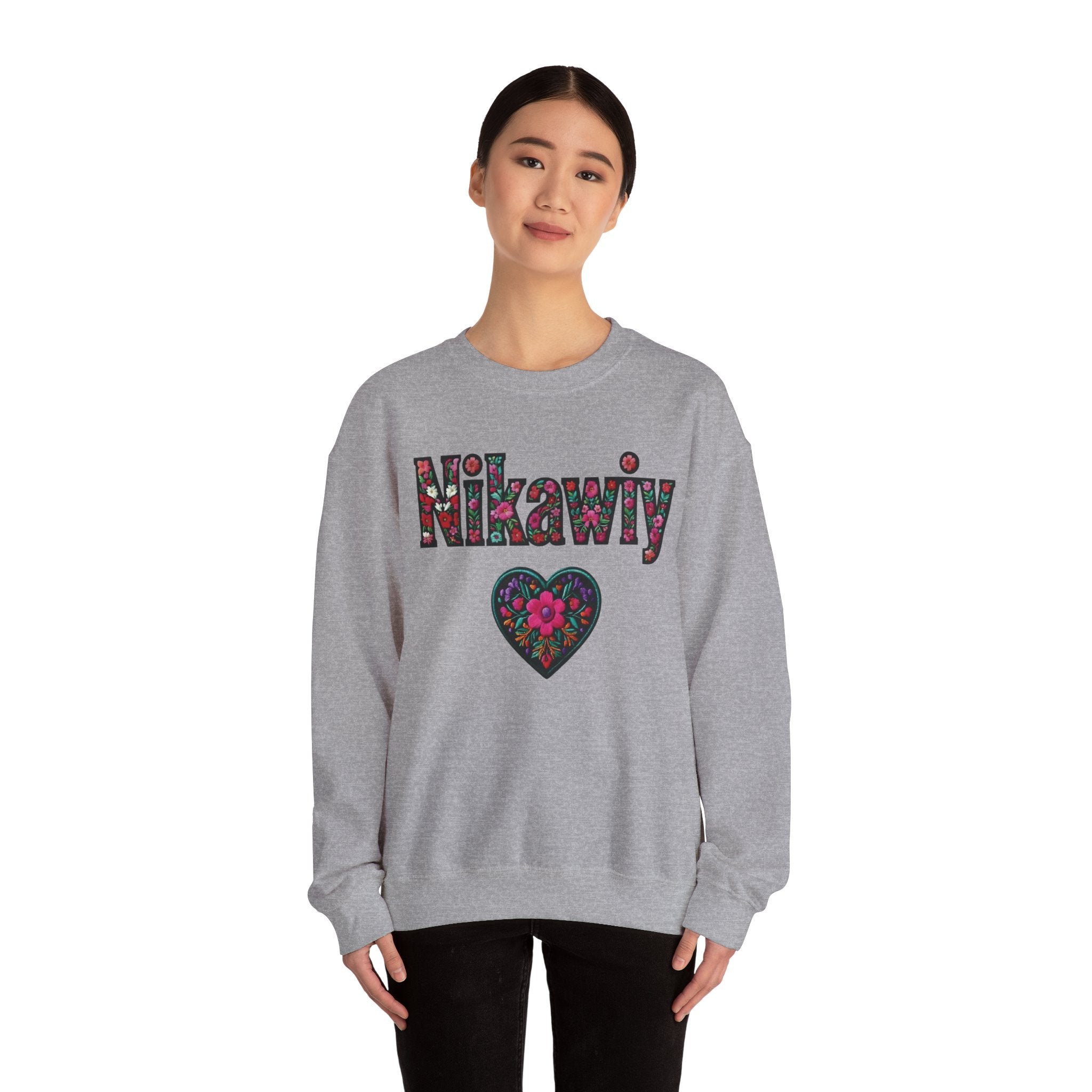 Nikawiy Floral Heart Sweatshirt
