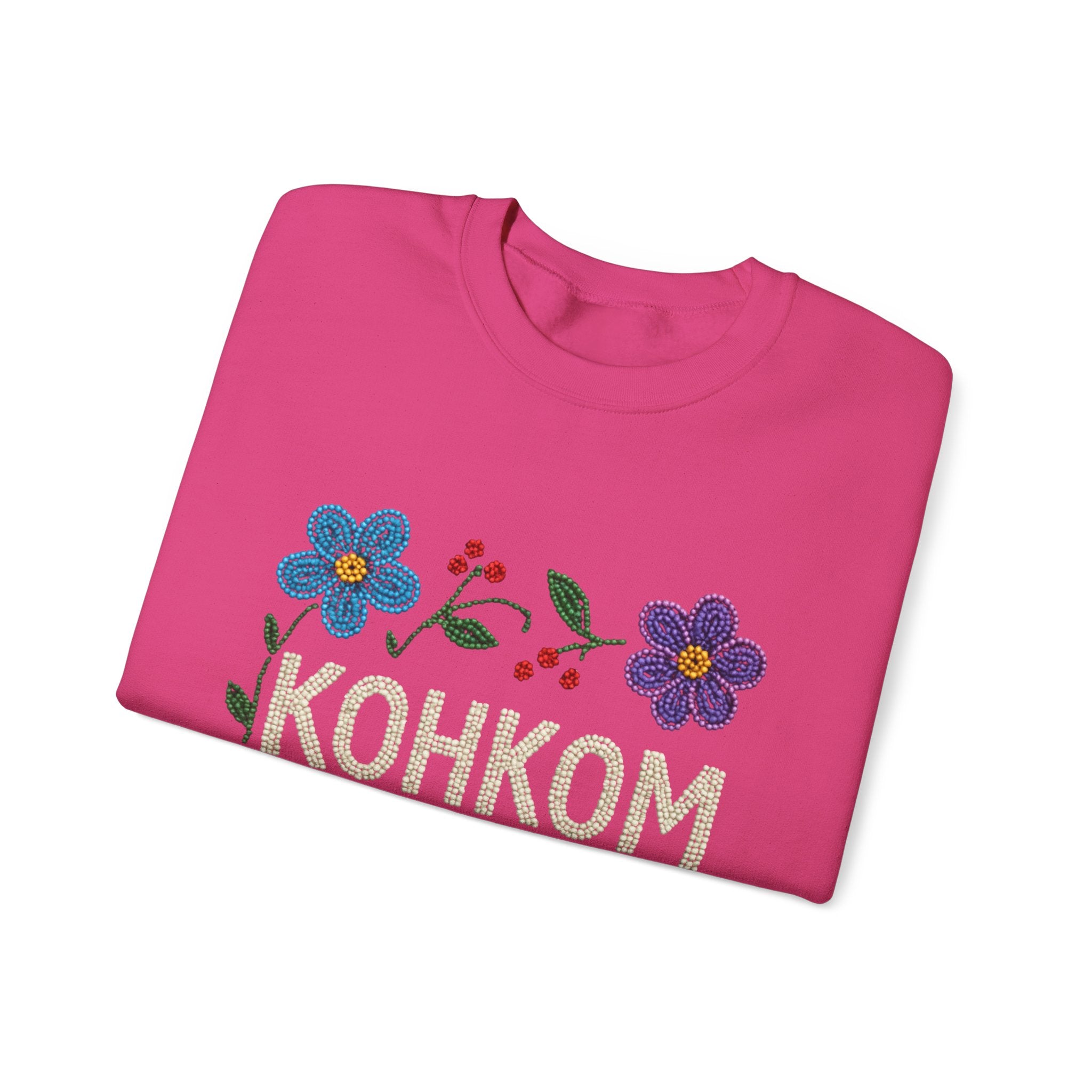 Hummingbird and Floral Kohkom Sweatshirt