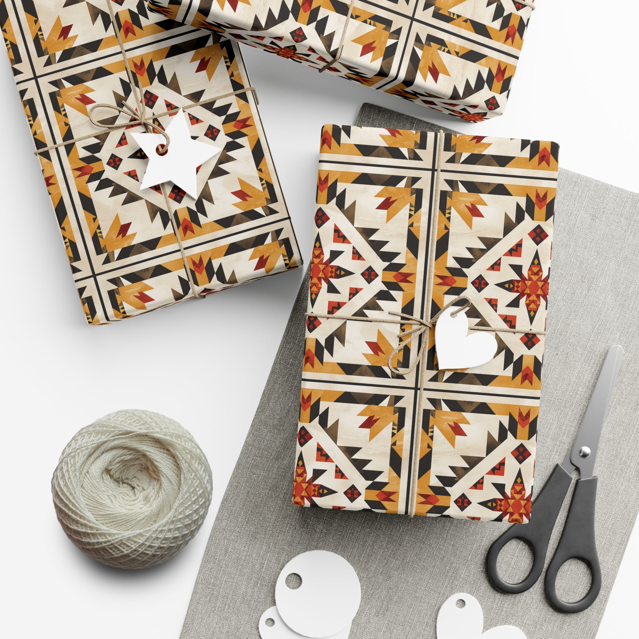 Cree Sunburst Geometric Wrapping Paper