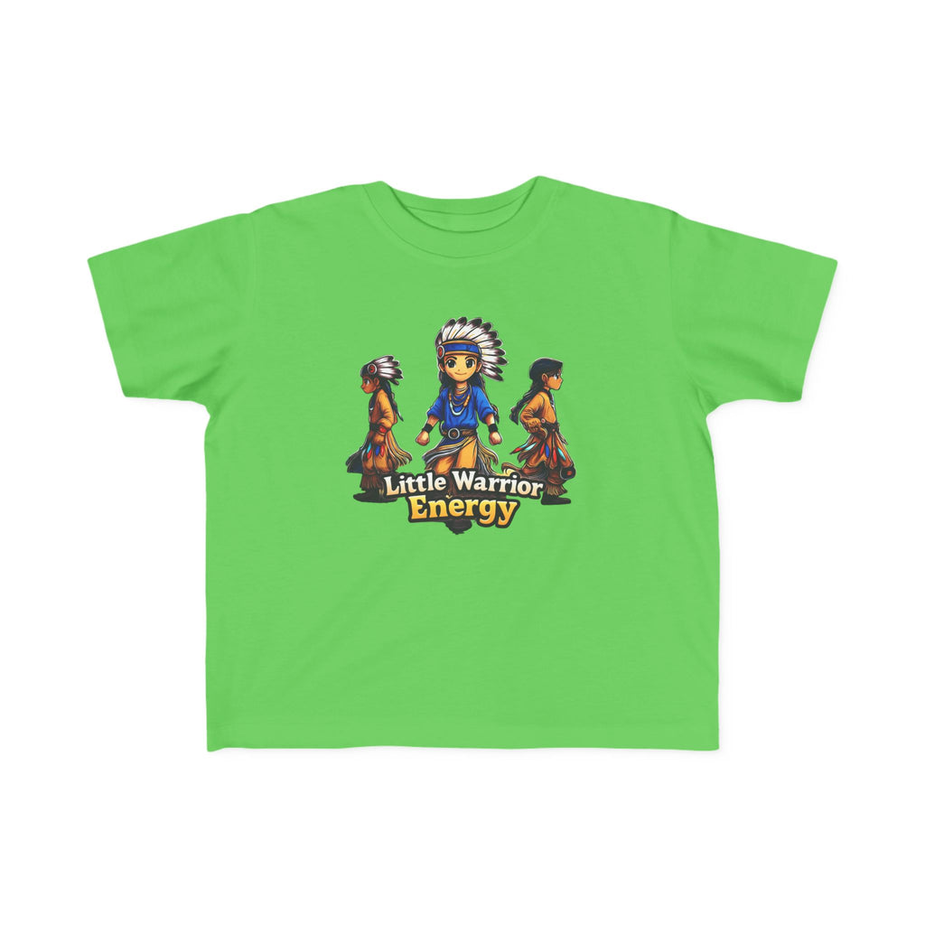 Toddler Tee — "Little Warrior Energy" Native Kids Graphic Shirt