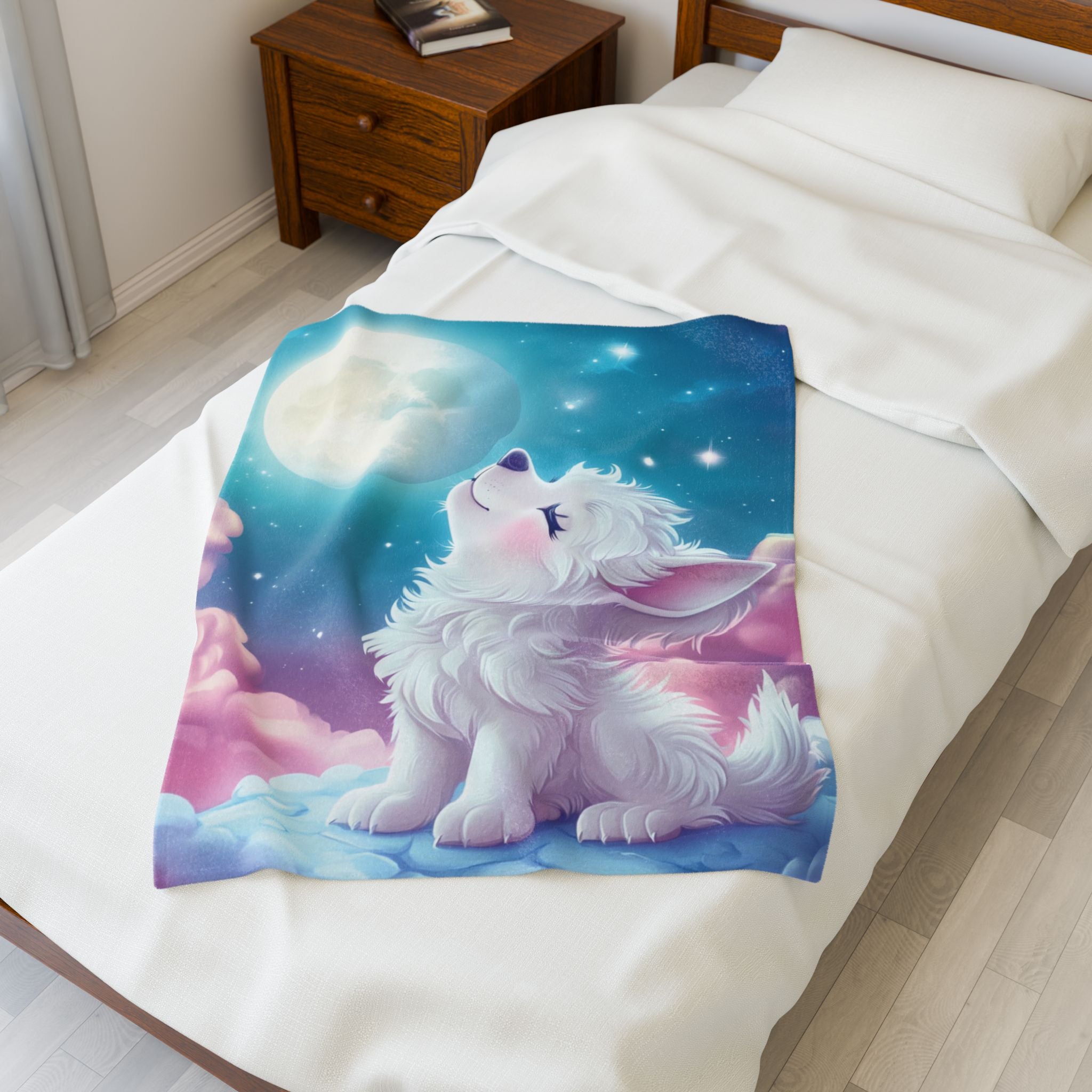 Cute White Wolf - Indigenous Designer Creation