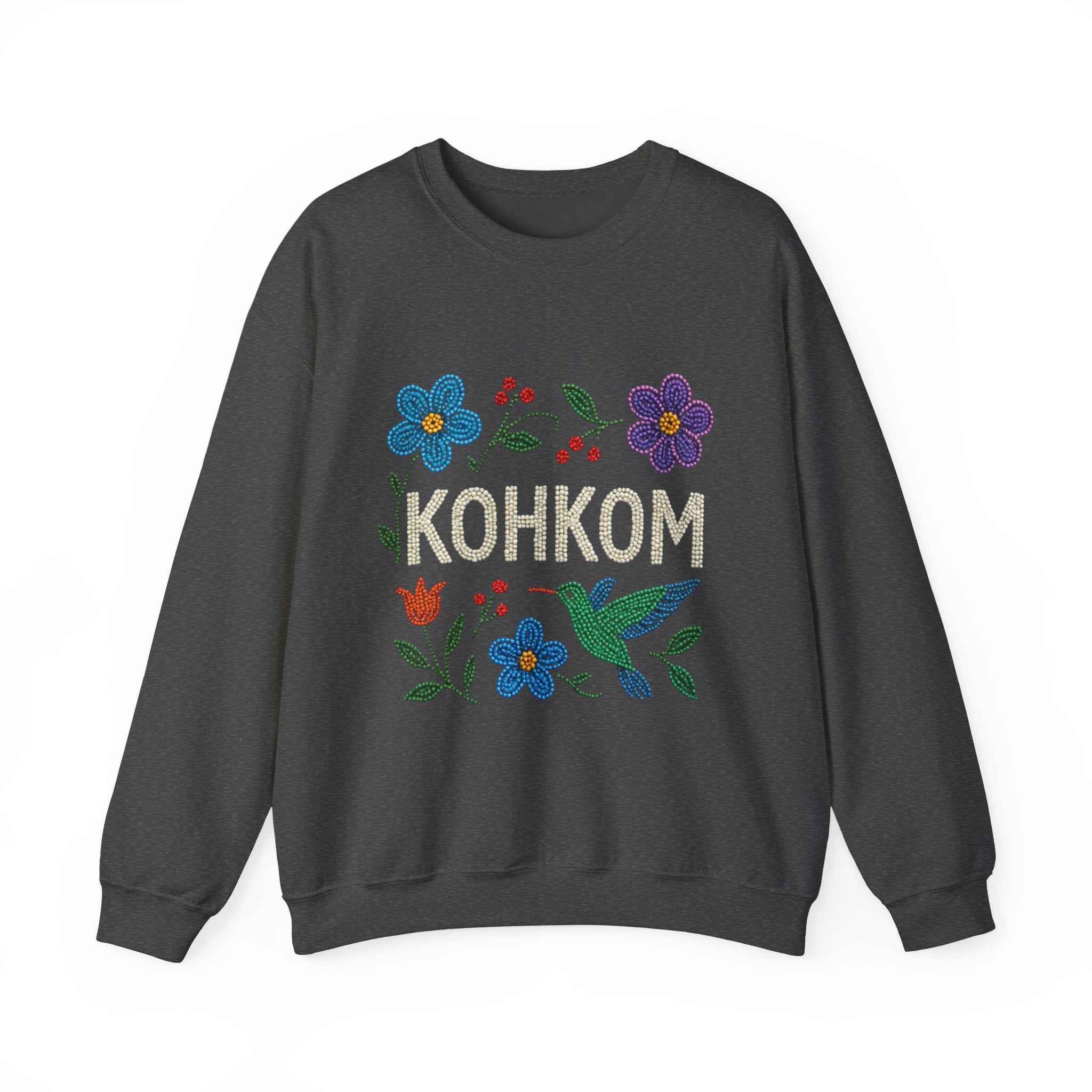 Hummingbird and Floral Kohkom Sweatshirt