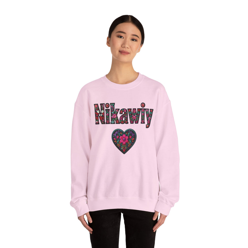 Nikawiy Floral Heart Sweatshirt