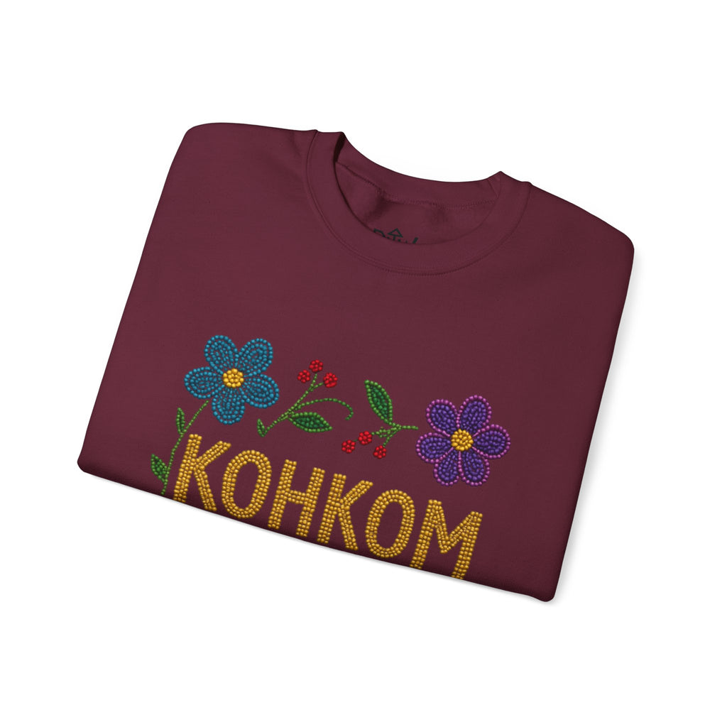 Kohkom Floral Crewneck Sweatshirt — Mother’s Day Indigenous-Inspired Sweatshirt