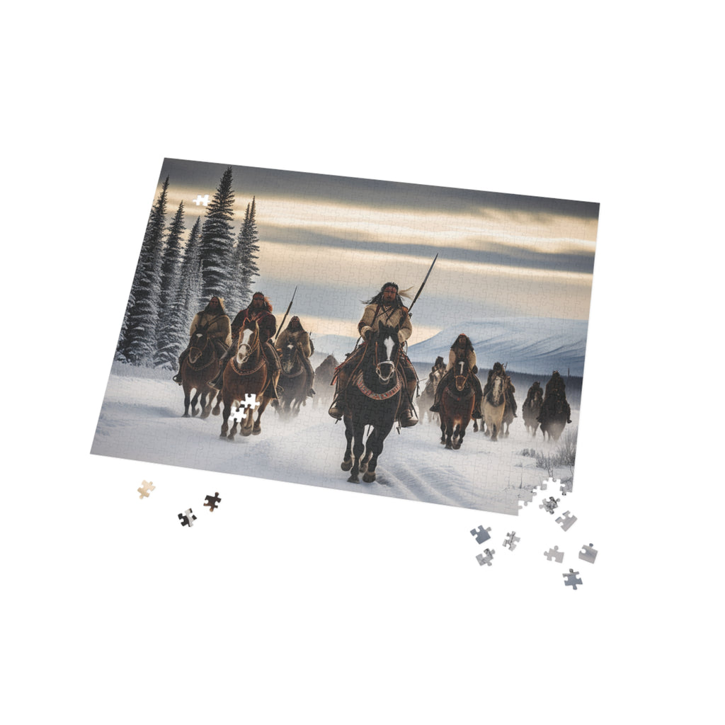 Indigenous Warriors on Horseback  Puzzle
