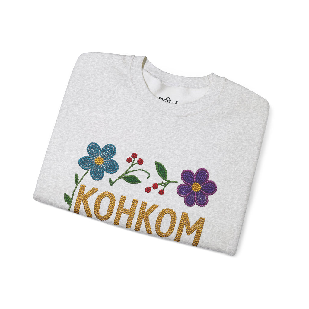 Kohkom Floral Crewneck Sweatshirt — Mother’s Day Indigenous-Inspired Sweatshirt