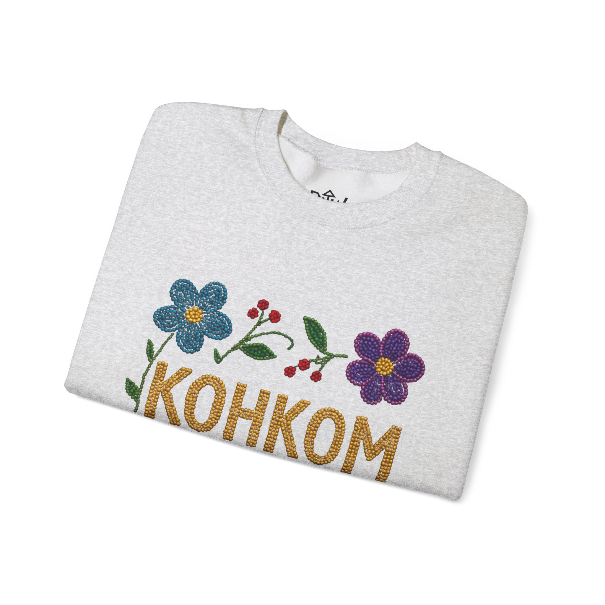 Kohkom Floral Crewneck Sweatshirt — Mother’s Day Indigenous-Inspired Sweatshirt