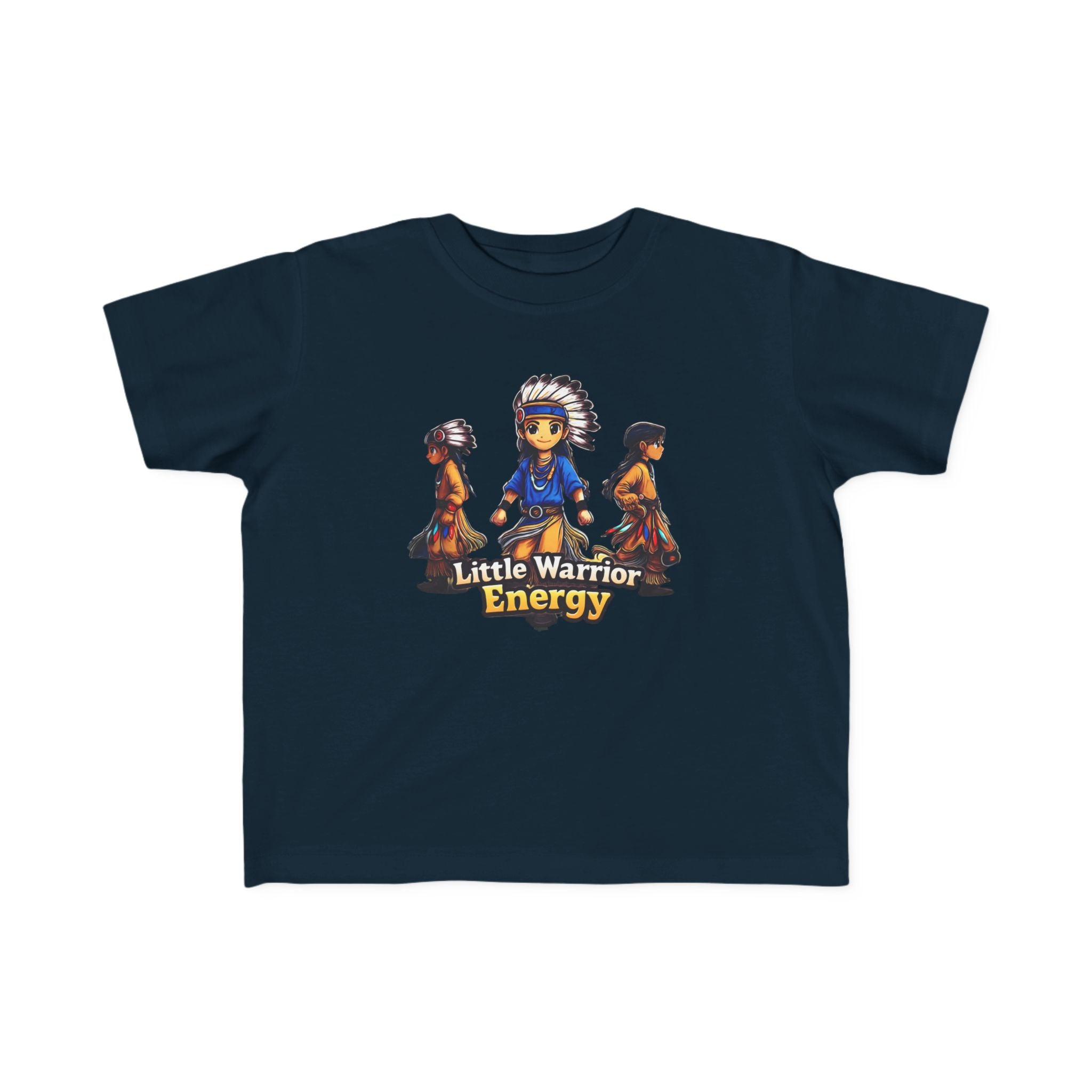 Toddler Tee — "Little Warrior Energy" Native Kids Graphic Shirt