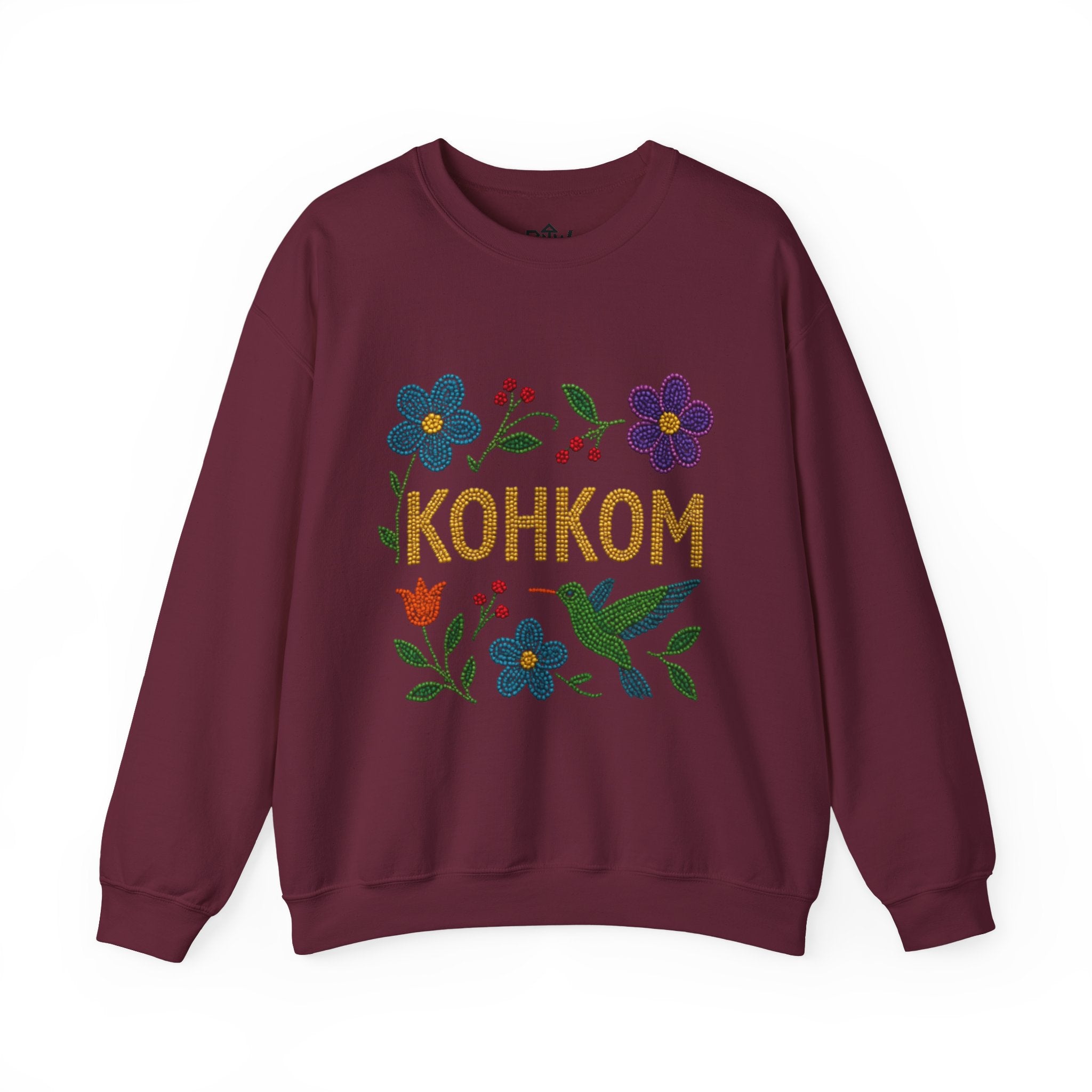 Kohkom Floral Crewneck Sweatshirt — Mother’s Day Indigenous-Inspired Sweatshirt
