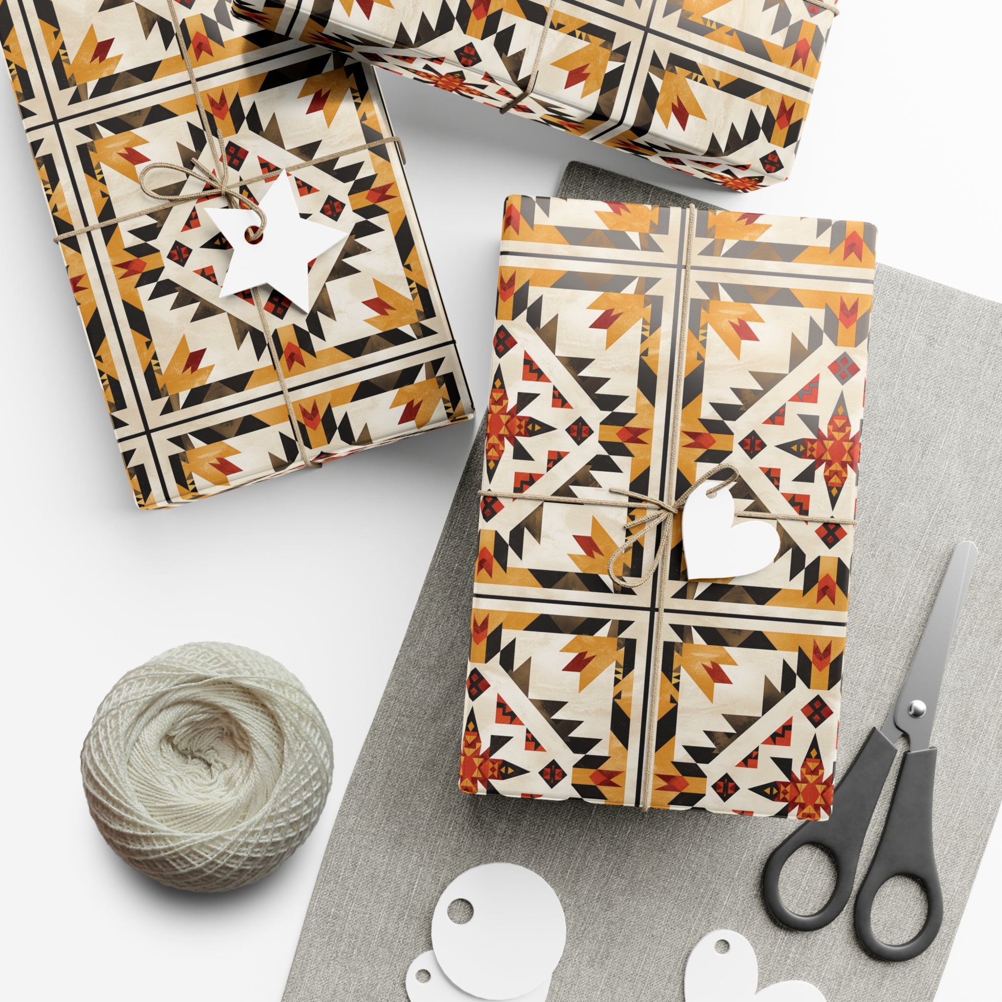 Cree Sunburst Geometric Wrapping Paper