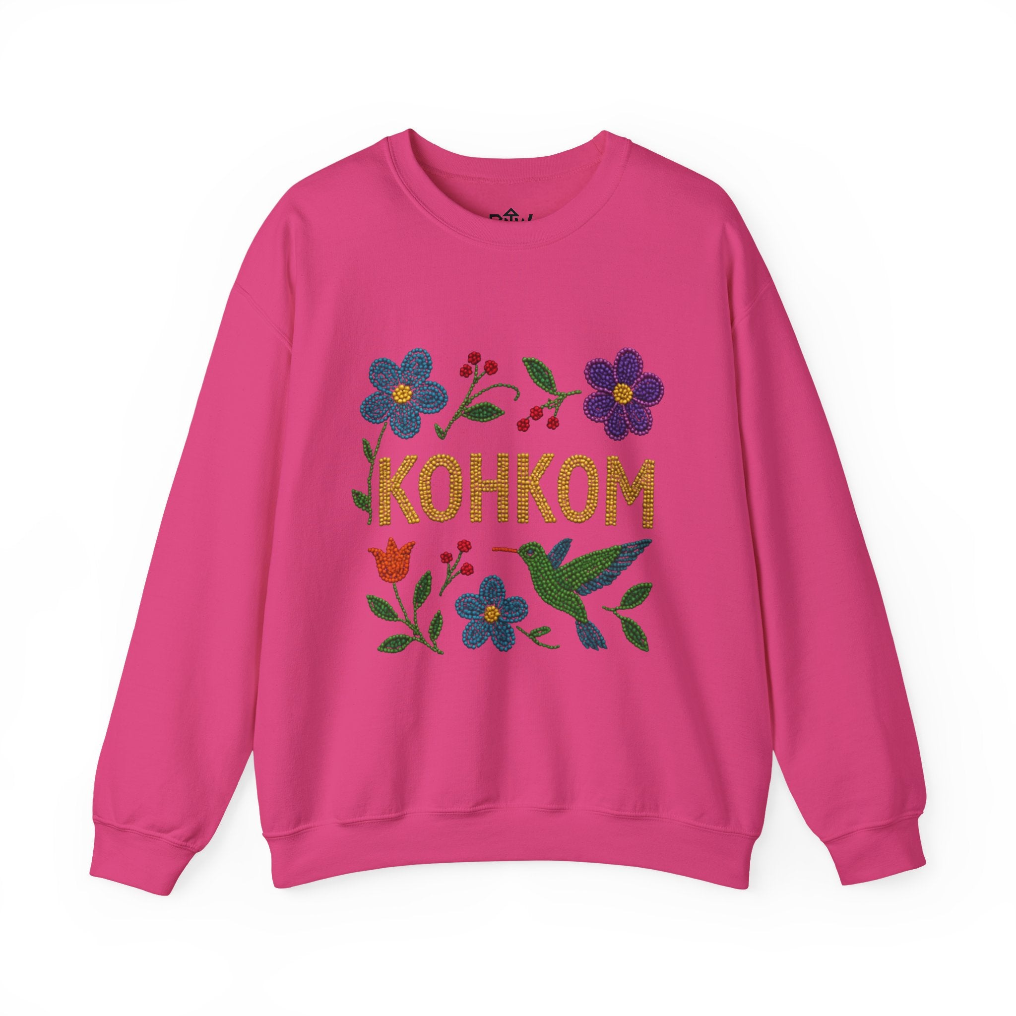 Kohkom Floral Crewneck Sweatshirt — Mother’s Day Indigenous-Inspired Sweatshirt