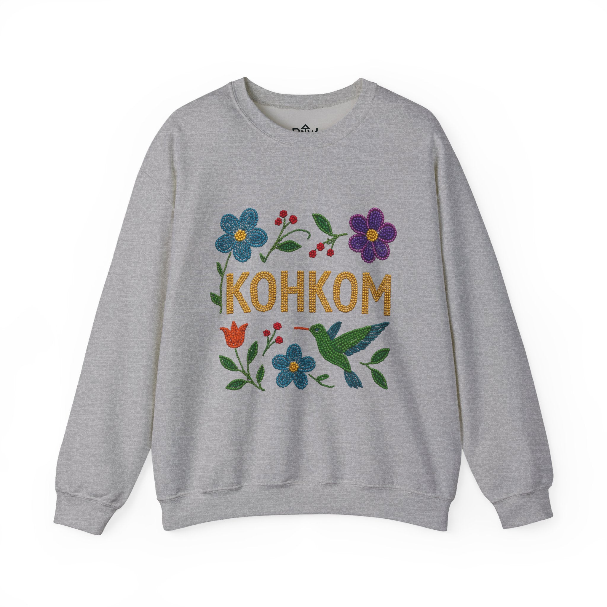 Kohkom Floral Crewneck Sweatshirt — Mother’s Day Indigenous-Inspired Sweatshirt
