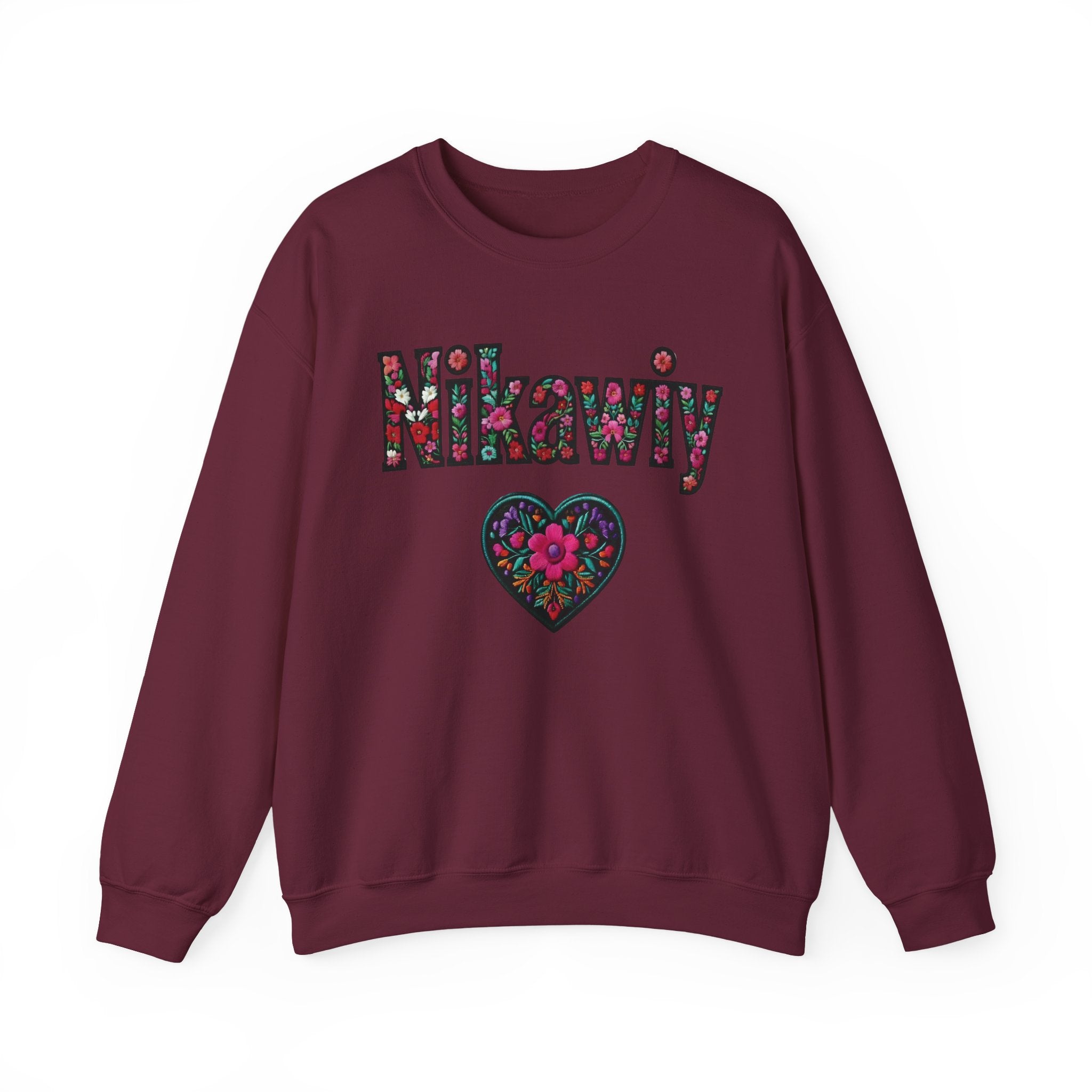 Nikawiy Floral Heart Sweatshirt