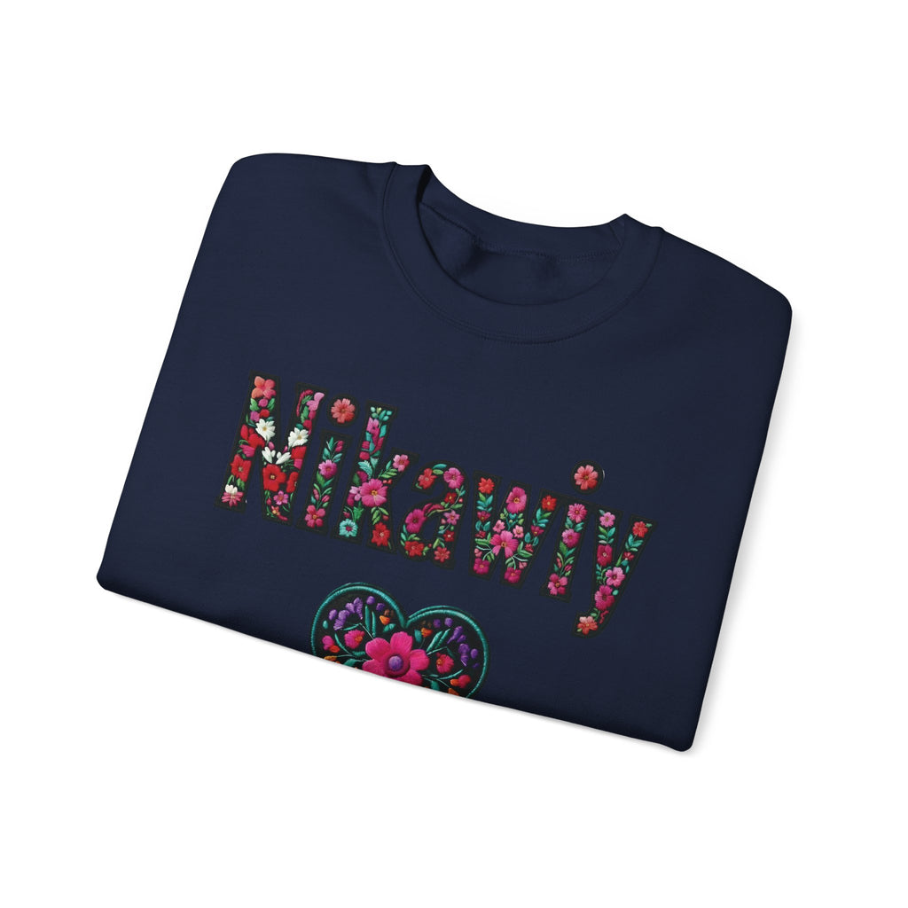 Nikawiy Floral Heart Sweatshirt