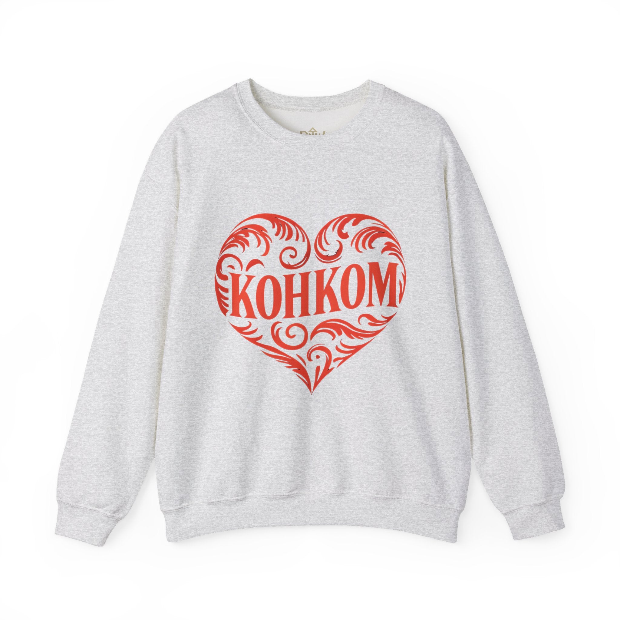 KOHKOM Heart Crewneck Sweatshirt — Floral Tribal Grandma Gift