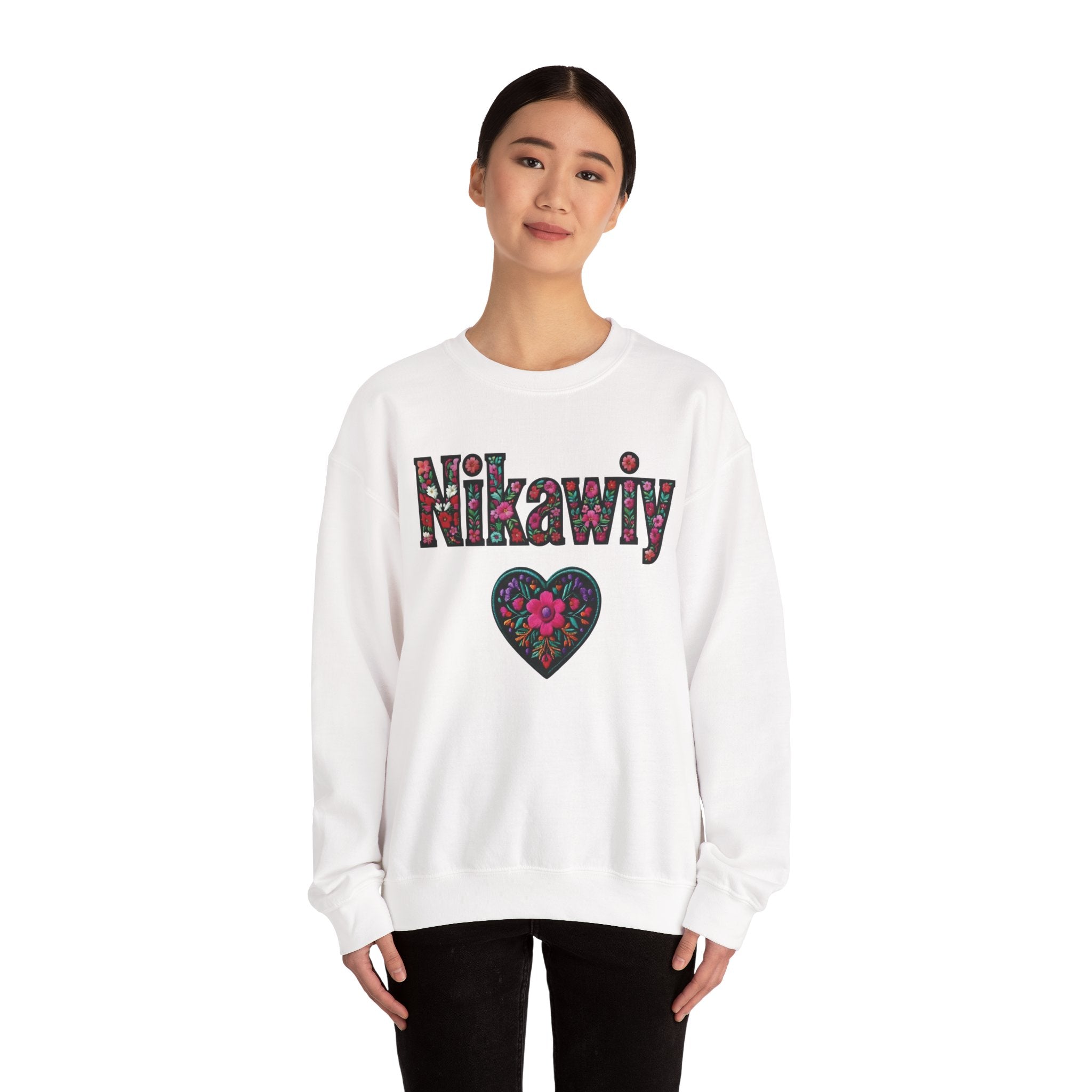 Nikawiy Floral Heart Sweatshirt