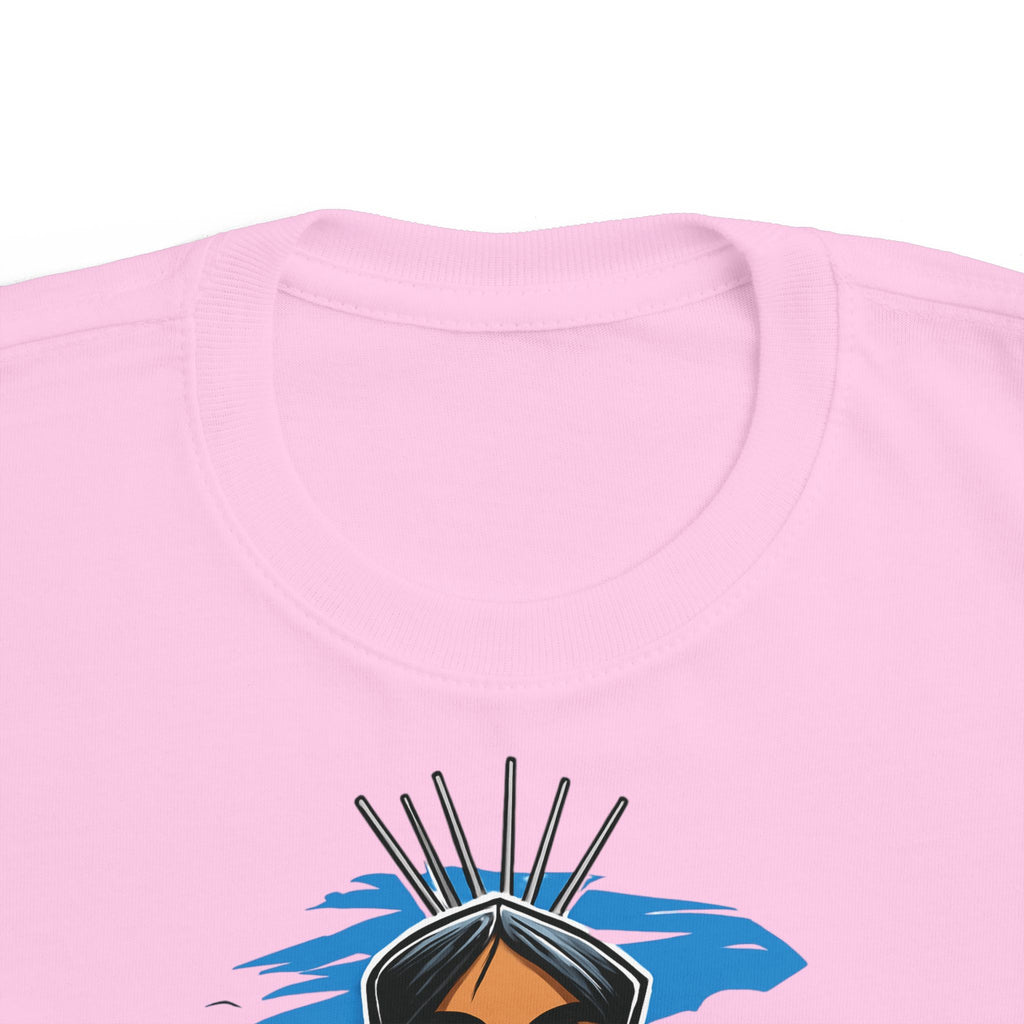 Little Warrior Vibes Toddler Tee — Cute Native-Inspired Character Shirt for Kids