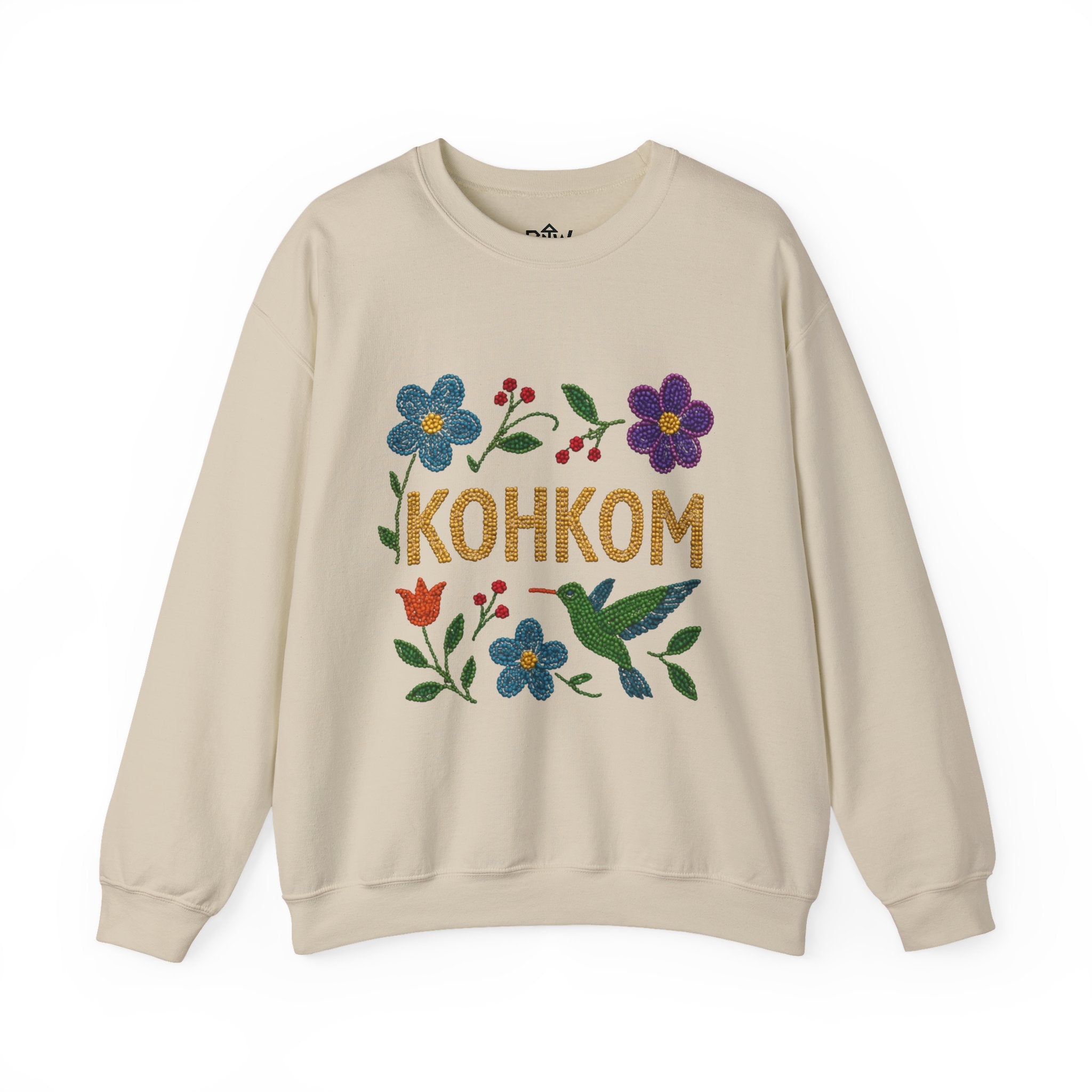 Kohkom Floral Crewneck Sweatshirt — Mother’s Day Indigenous-Inspired Sweatshirt
