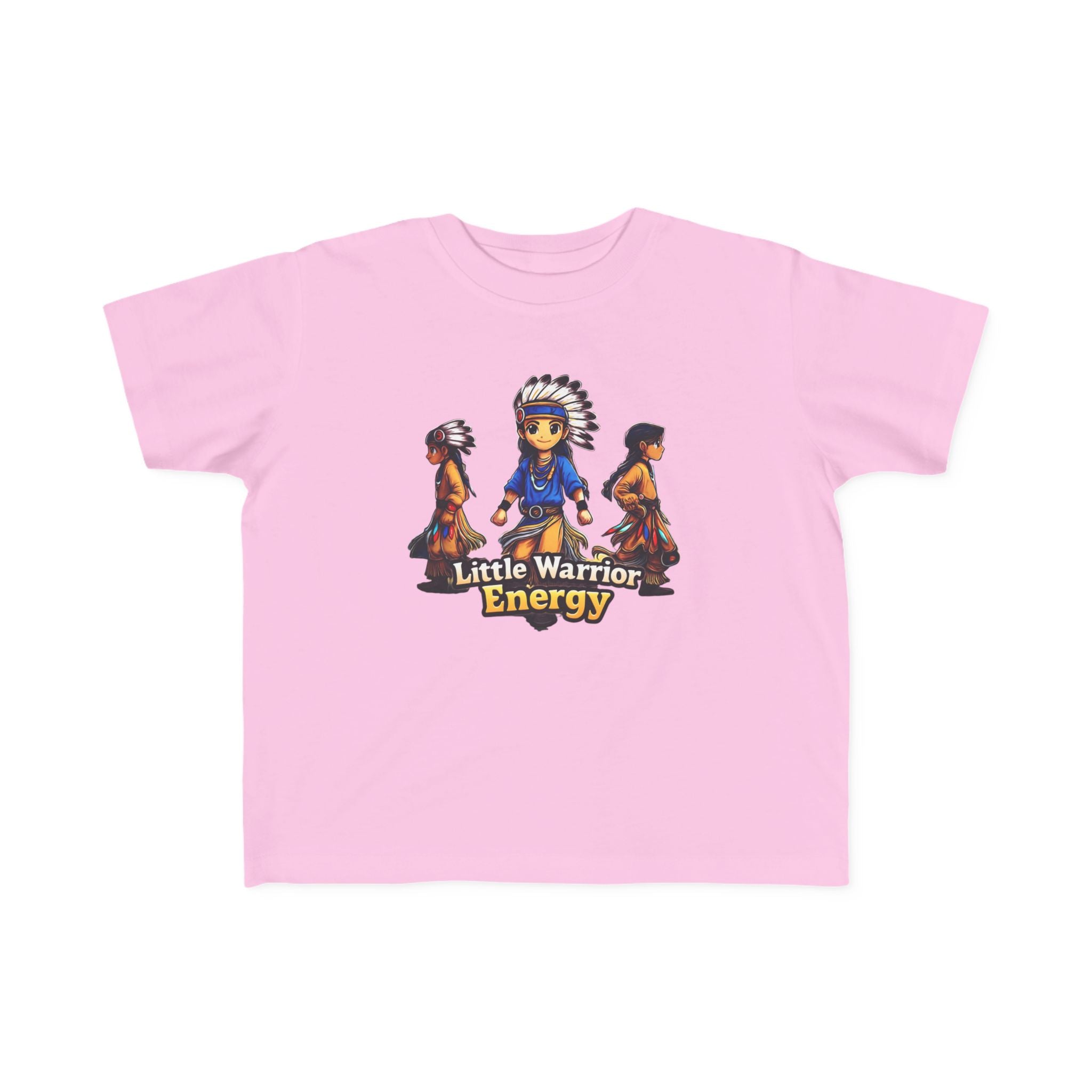 Toddler Tee — "Little Warrior Energy" Native Kids Graphic Shirt
