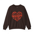 KOHKOM Heart Crewneck Sweatshirt — Floral Tribal Grandma Gift