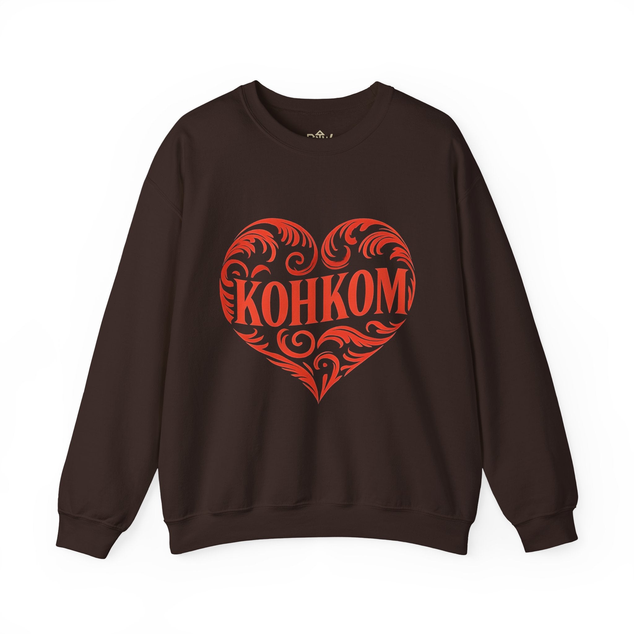 KOHKOM Heart Crewneck Sweatshirt — Floral Tribal Grandma Gift