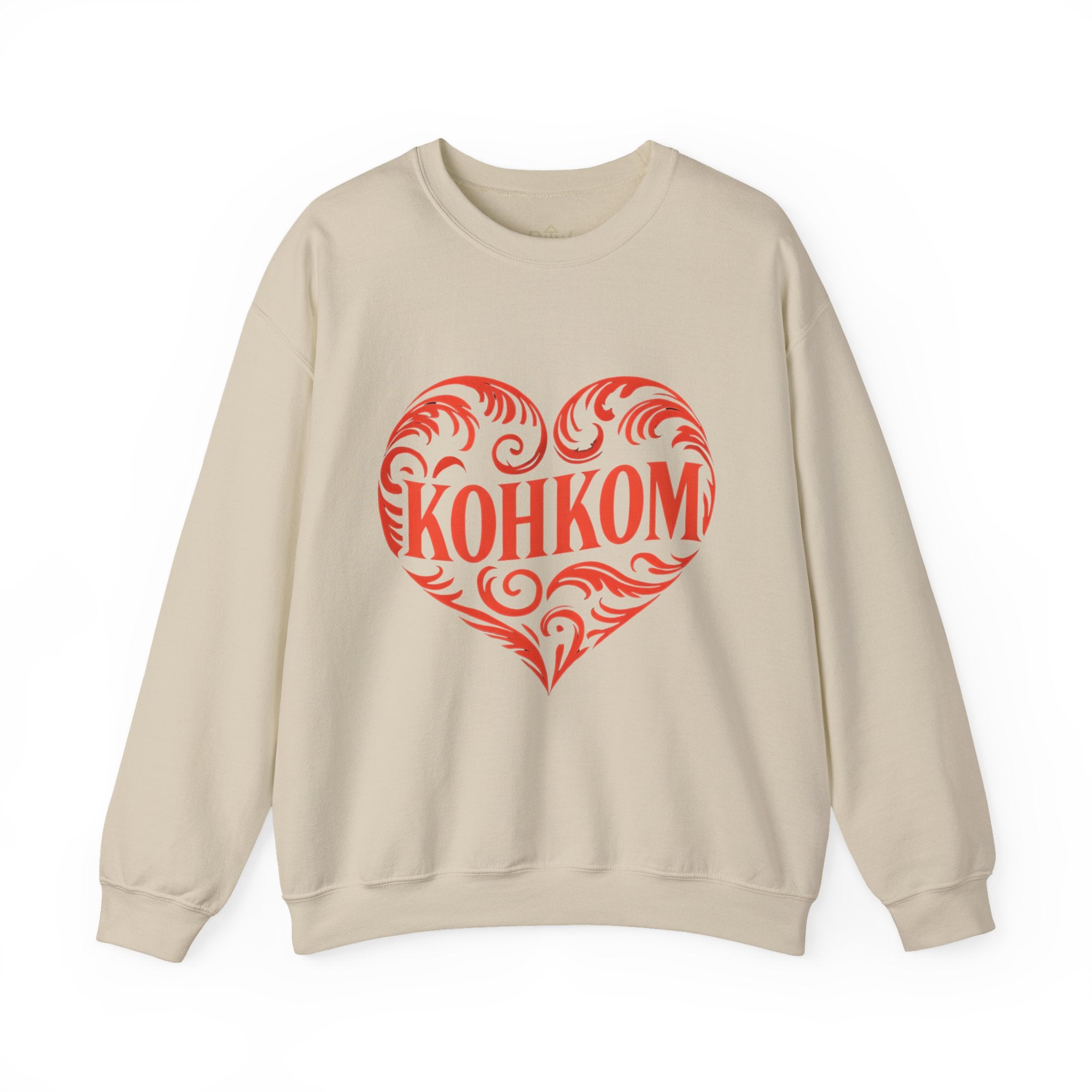 KOHKOM Heart Crewneck Sweatshirt — Floral Tribal Grandma Gift