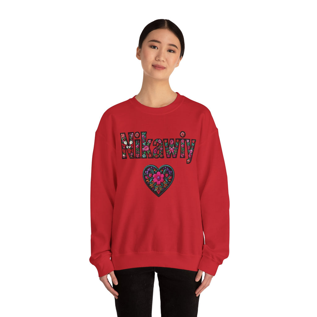 Nikawiy Floral Heart Sweatshirt